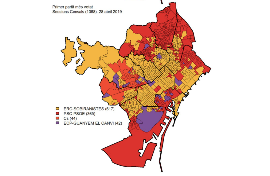 Els resultats per secció censal de les eleccions estatals del 28A / Ajuntament de Barcelona