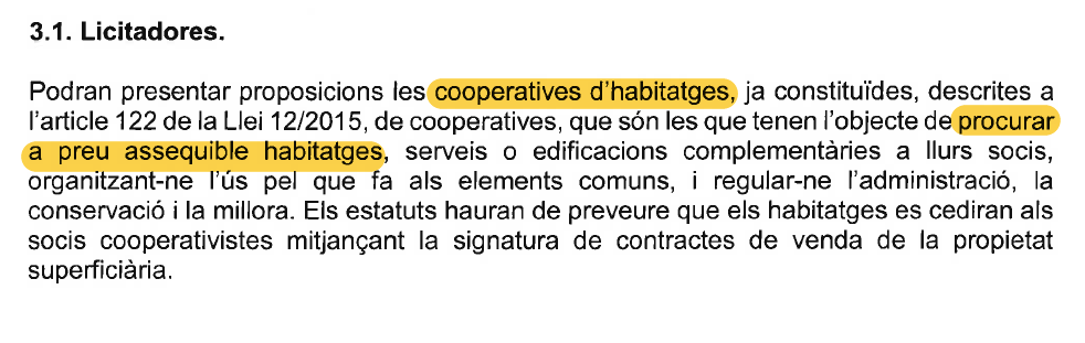 Licitació de l'IMHAB pendent d'adjudicació