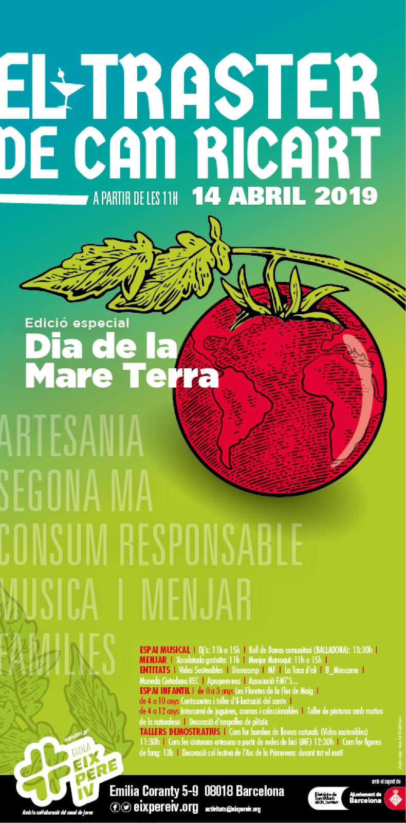 El cartell que anuncia el Traster de Can Ricart de l'abril / Taula Eix Pere IV El cartell que anuncia el Traster de Can Ricart de l'abril / Taula Eix Pere IV