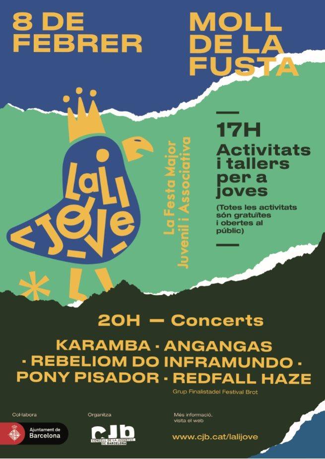 Cartell de les activitat i concerts de la Lali Jove 2020