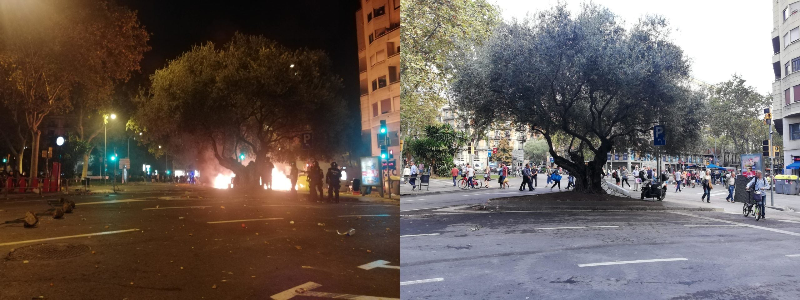 L'abans i el després a Urquinaona amb carrer Jonqueres | Adrià Lizanda