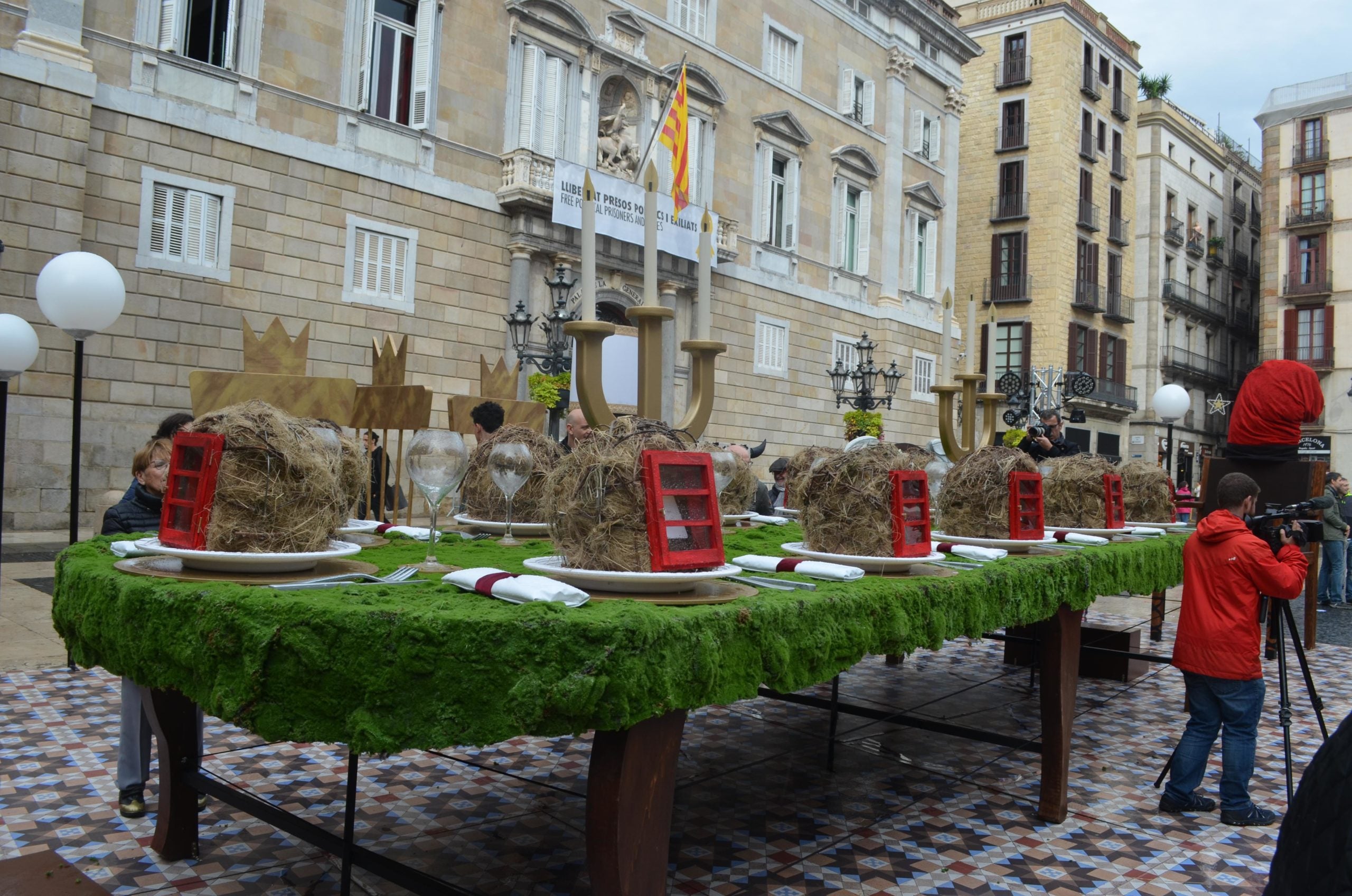 El pessebre de la plaça Sant Jaume 2018 | Adrià Lizanda