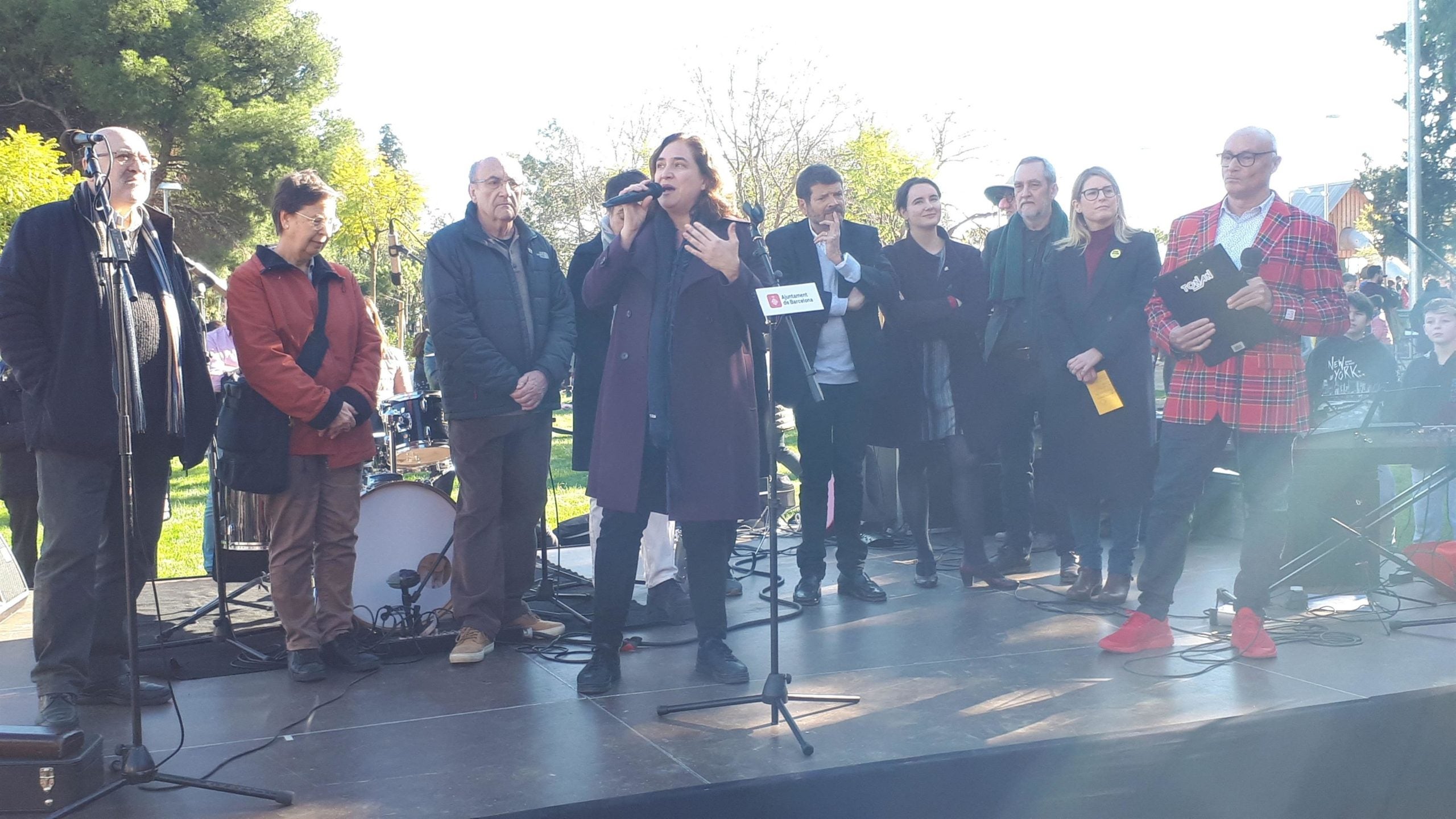 L'alcaldessa Ada Colau a la inauguració dels jardins del Doctor Pla i Armengol / Europa Press