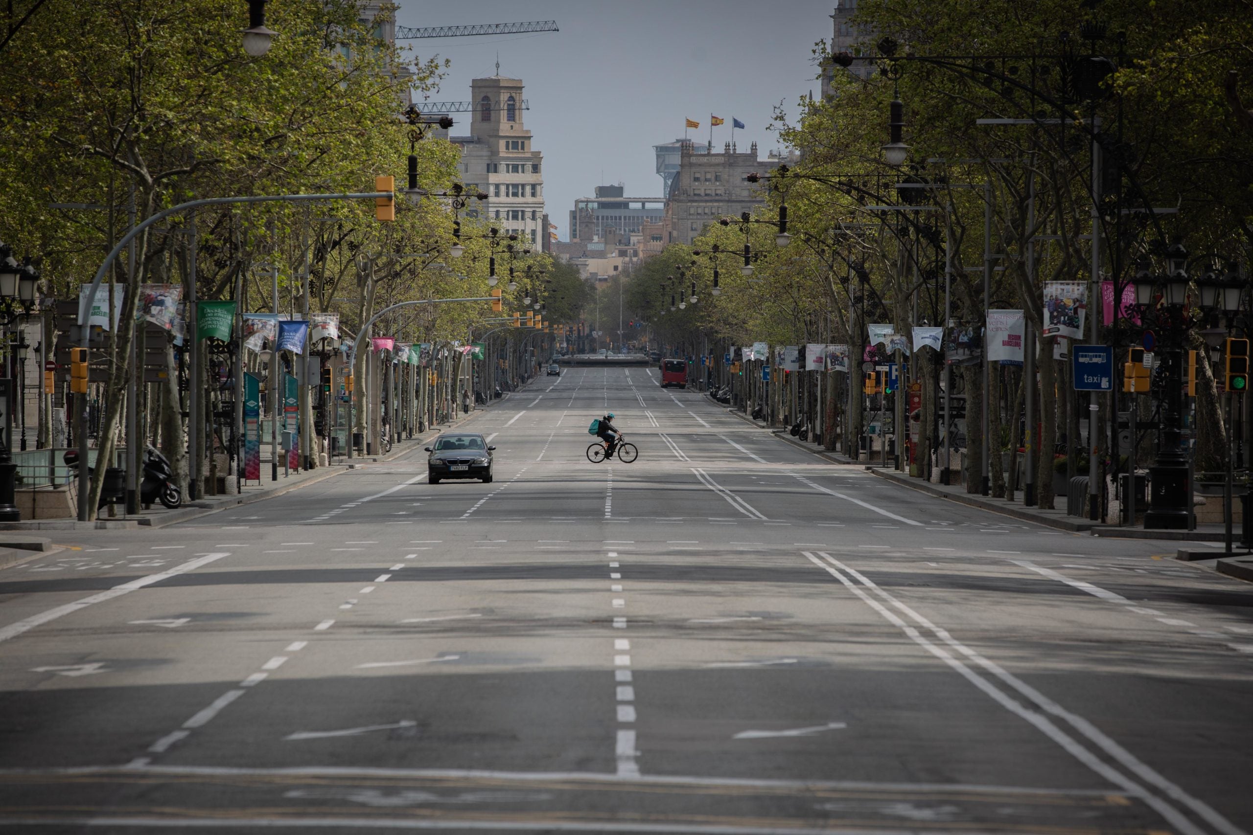 Passeig de Gràcia desert en ple confinament / Europa Press (David Zorrakino)