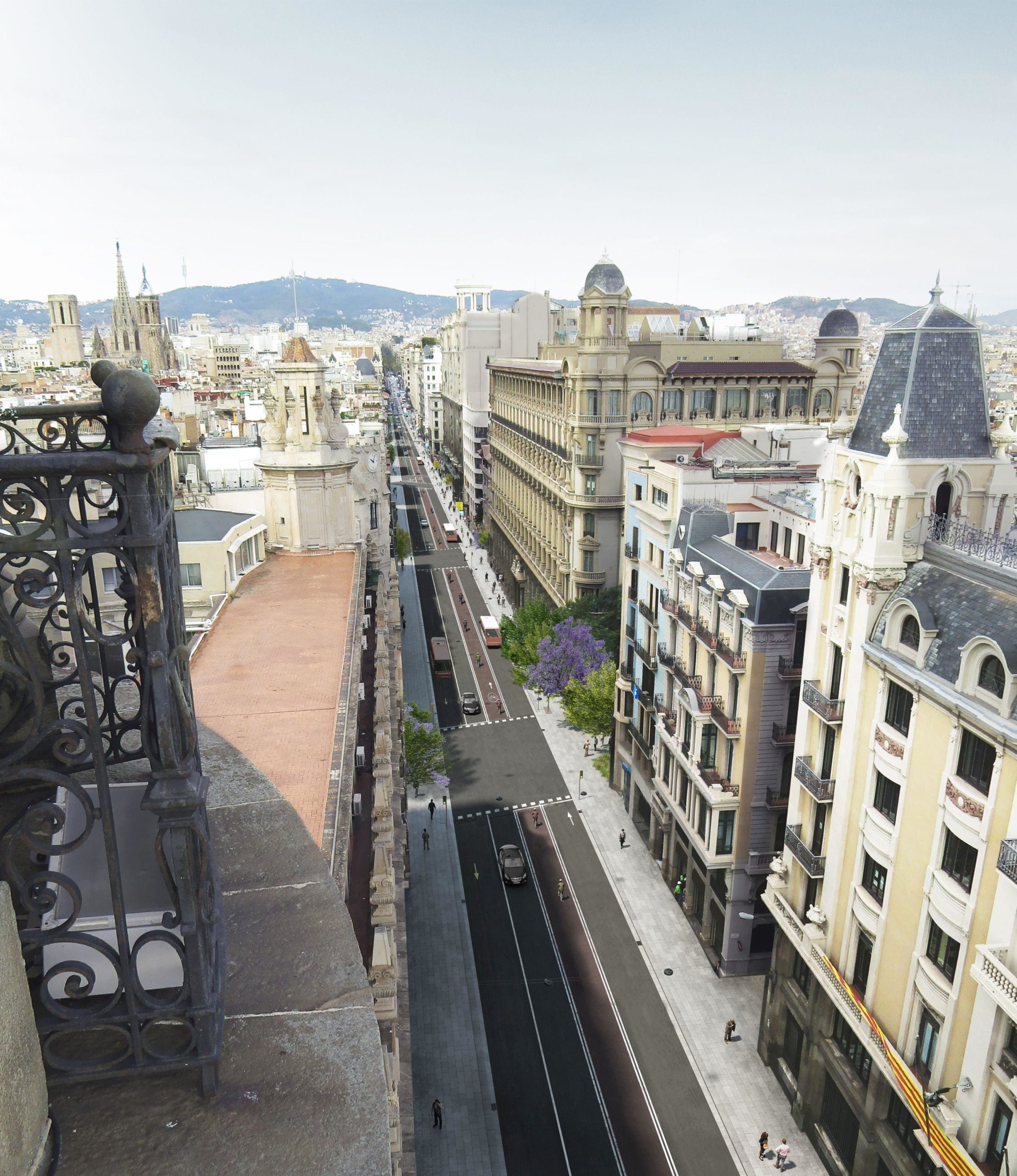 Recreació virtual de la reforma de Via Laietana / Ajuntament de Barcelona Recreació virtual de la reforma de Via Laietana / Ajuntament de Barcelona