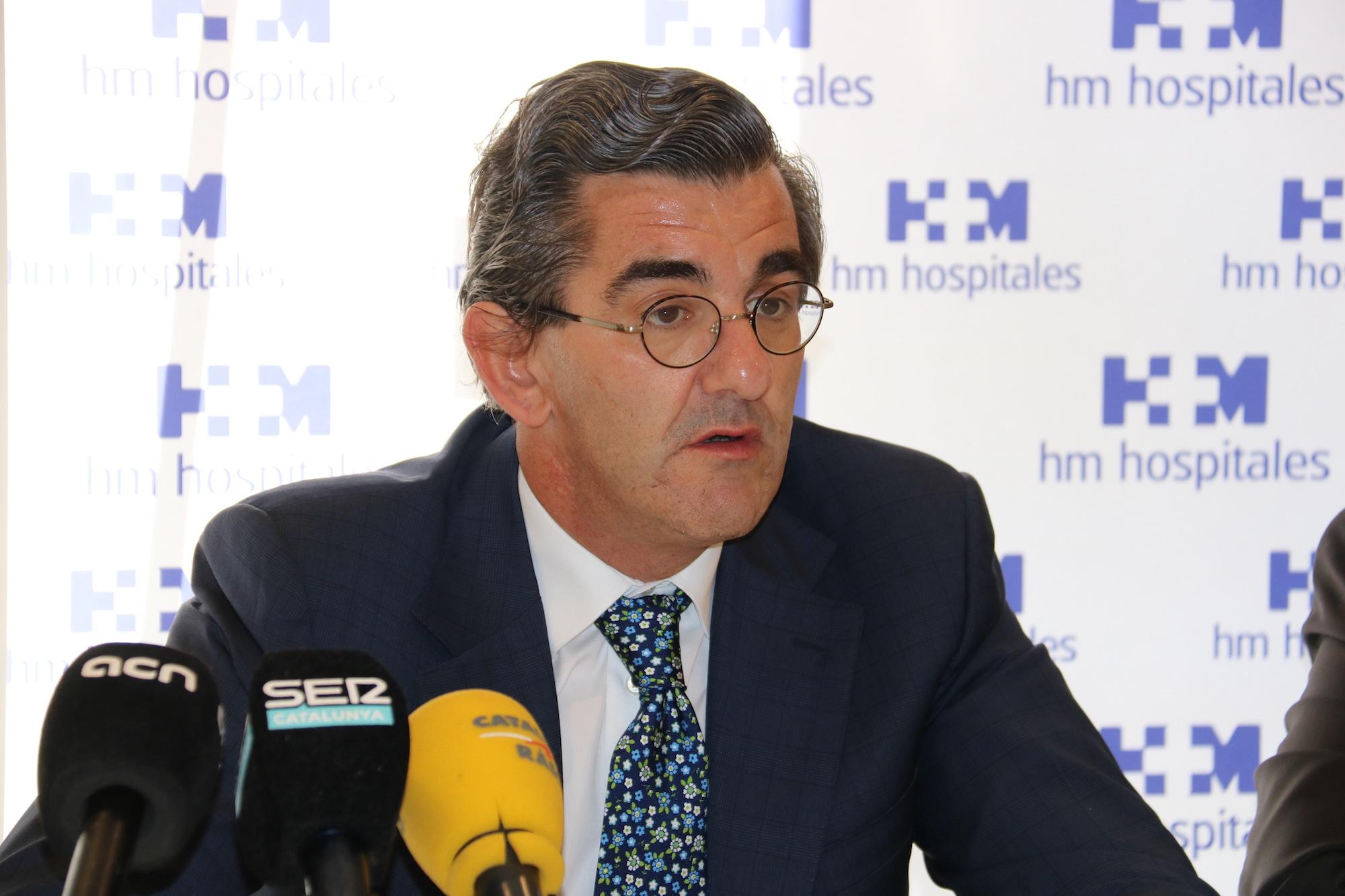 Juan Abarca, president del grup HM Hospitales, en la presentació del nou Hospital Delfos / ACN