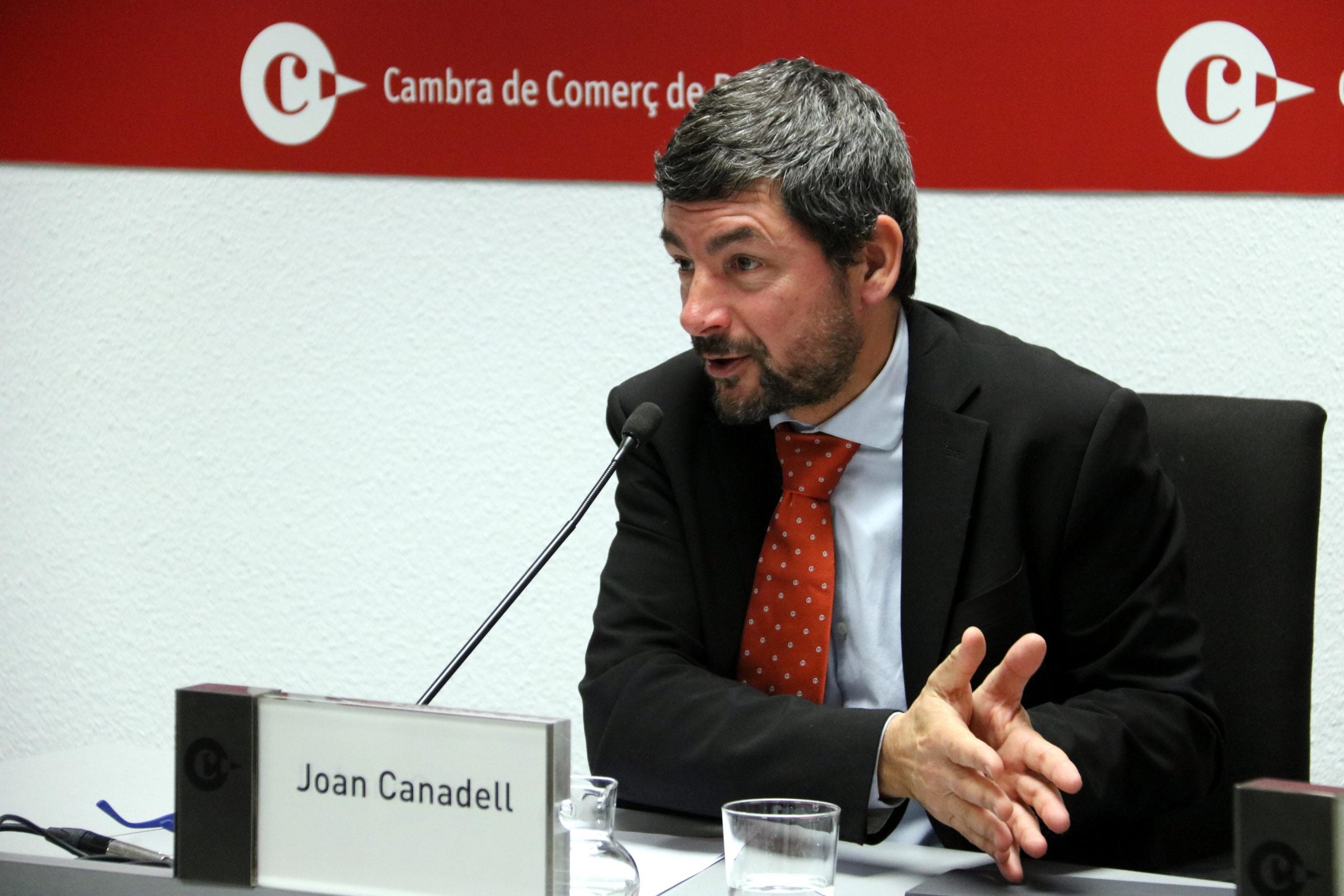 El president de la Cambra de Comerç, Joan Canadell, durant una roda de premsa / ACN