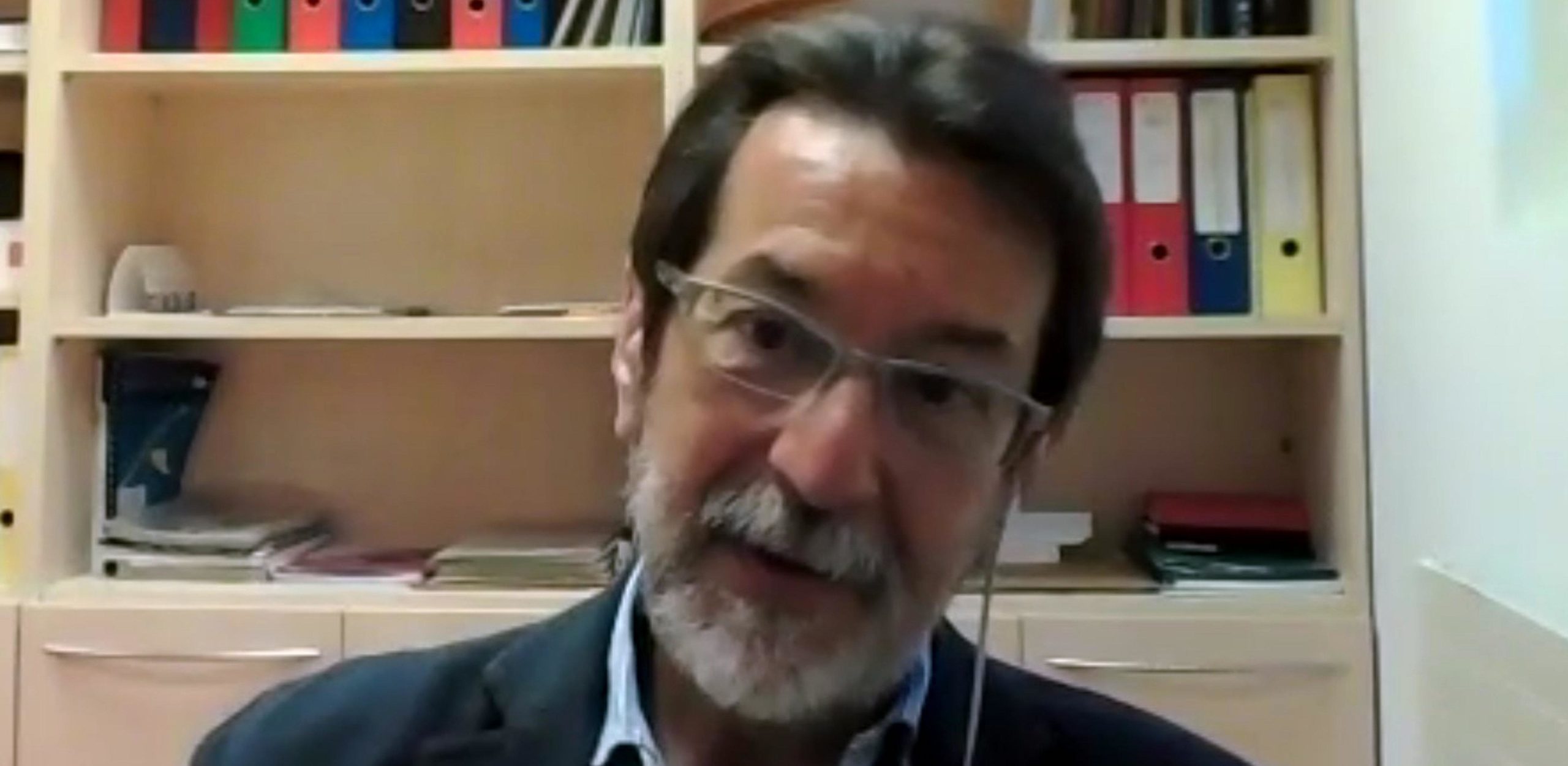 El director mèdic de l'Hospital de Sant Pau, el doctor Xavier Borràs, en una entrevista per videotrucada amb l'ACN / Laura Fíguls