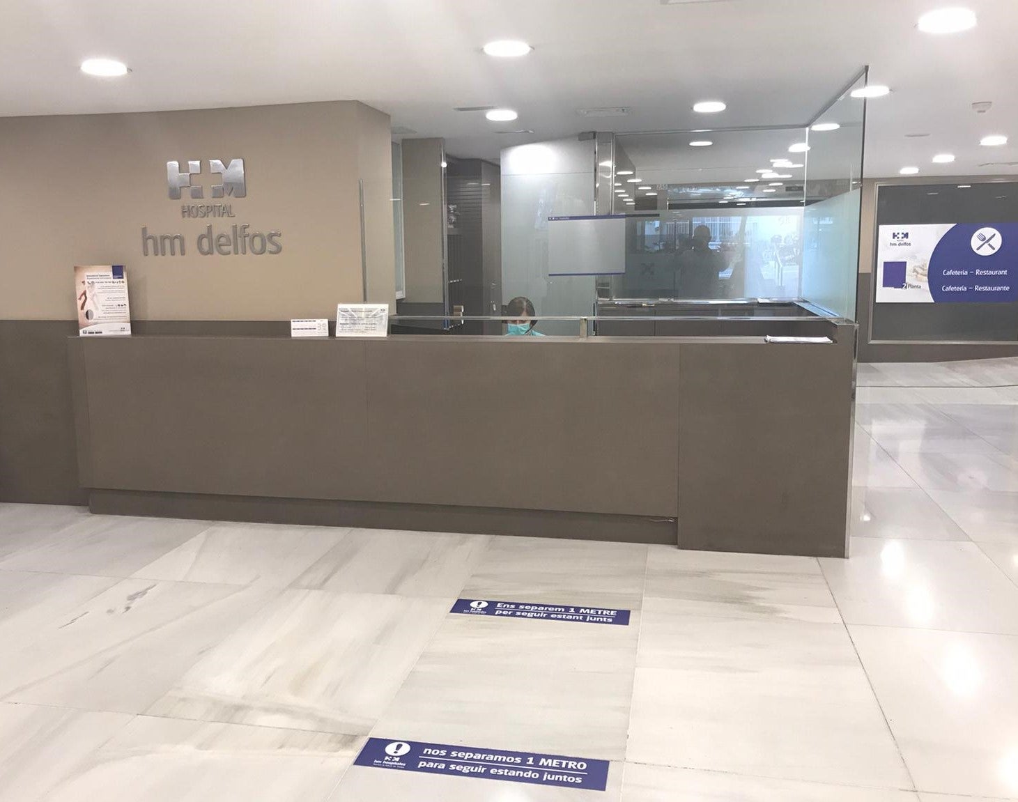 Imatge recepció hospital HM Delfos