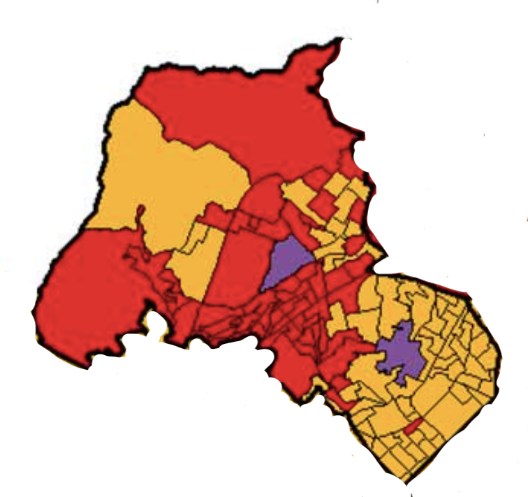 Mapa dels resultats per secció censal a Horta-Guinardó. | Ajuntament de Barcelona