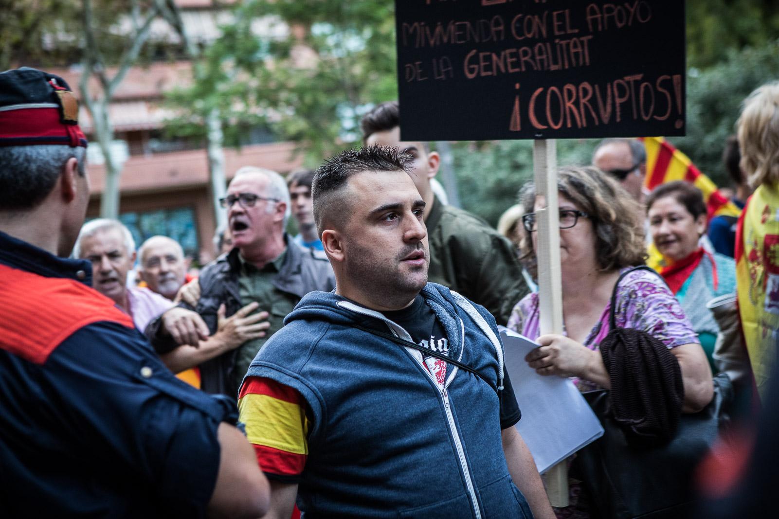 Juan Marín durant la manifestació del 22 de setembre de 2017 davant la seu de l'ANC / Jordi Borràs