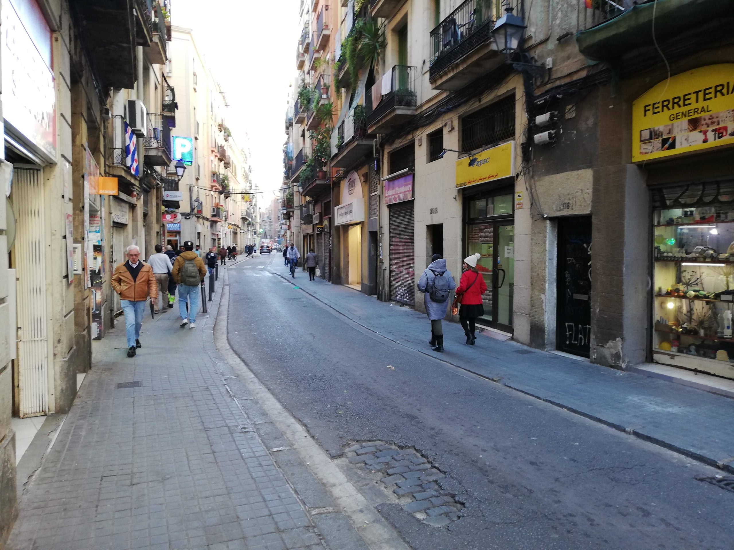 Tram del carrer Hospital on es troba el pis ocupat / XFDC