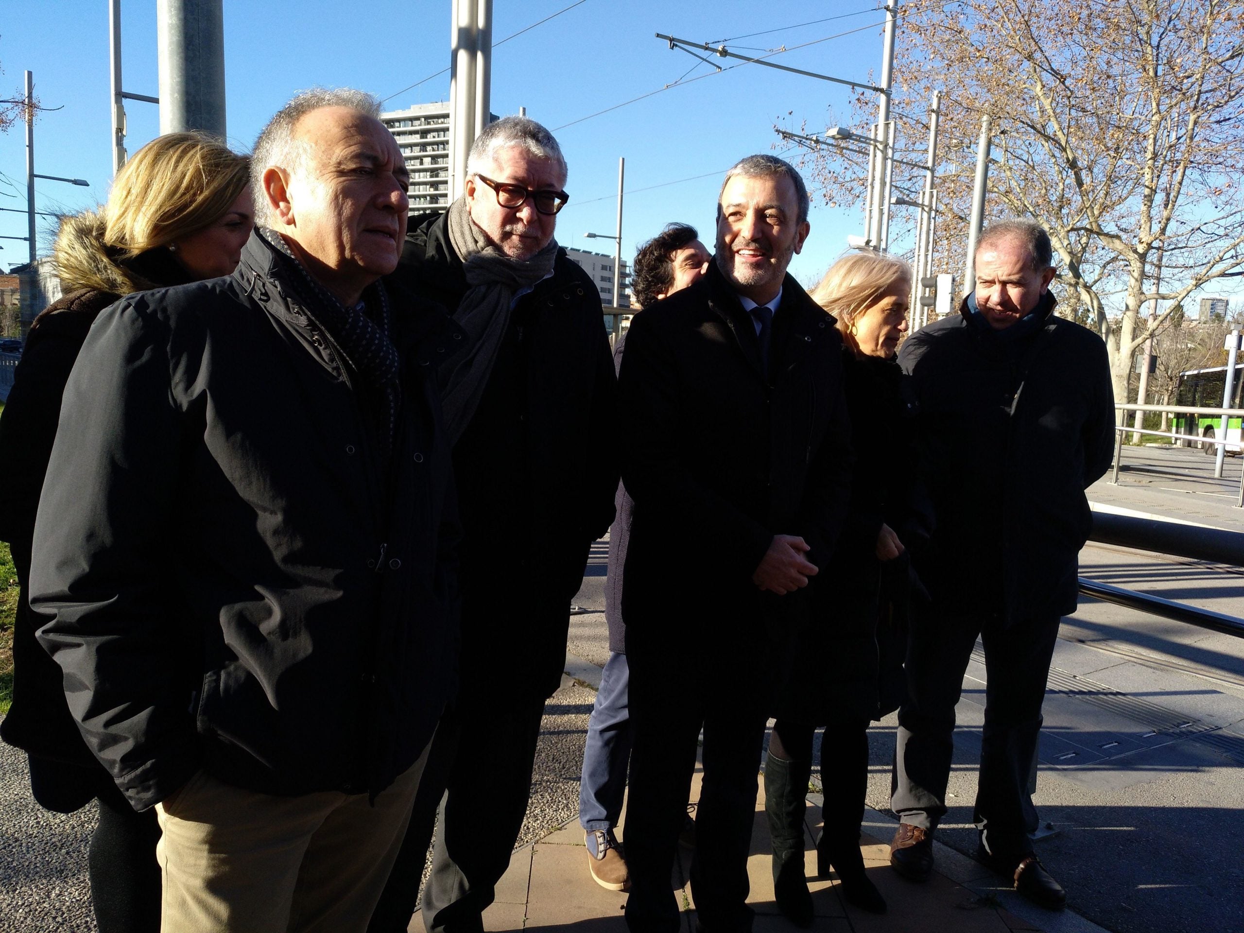 Roda de premsa del PSC metropolità a favor de la unió de tramvies / Meritxell M. Pauné