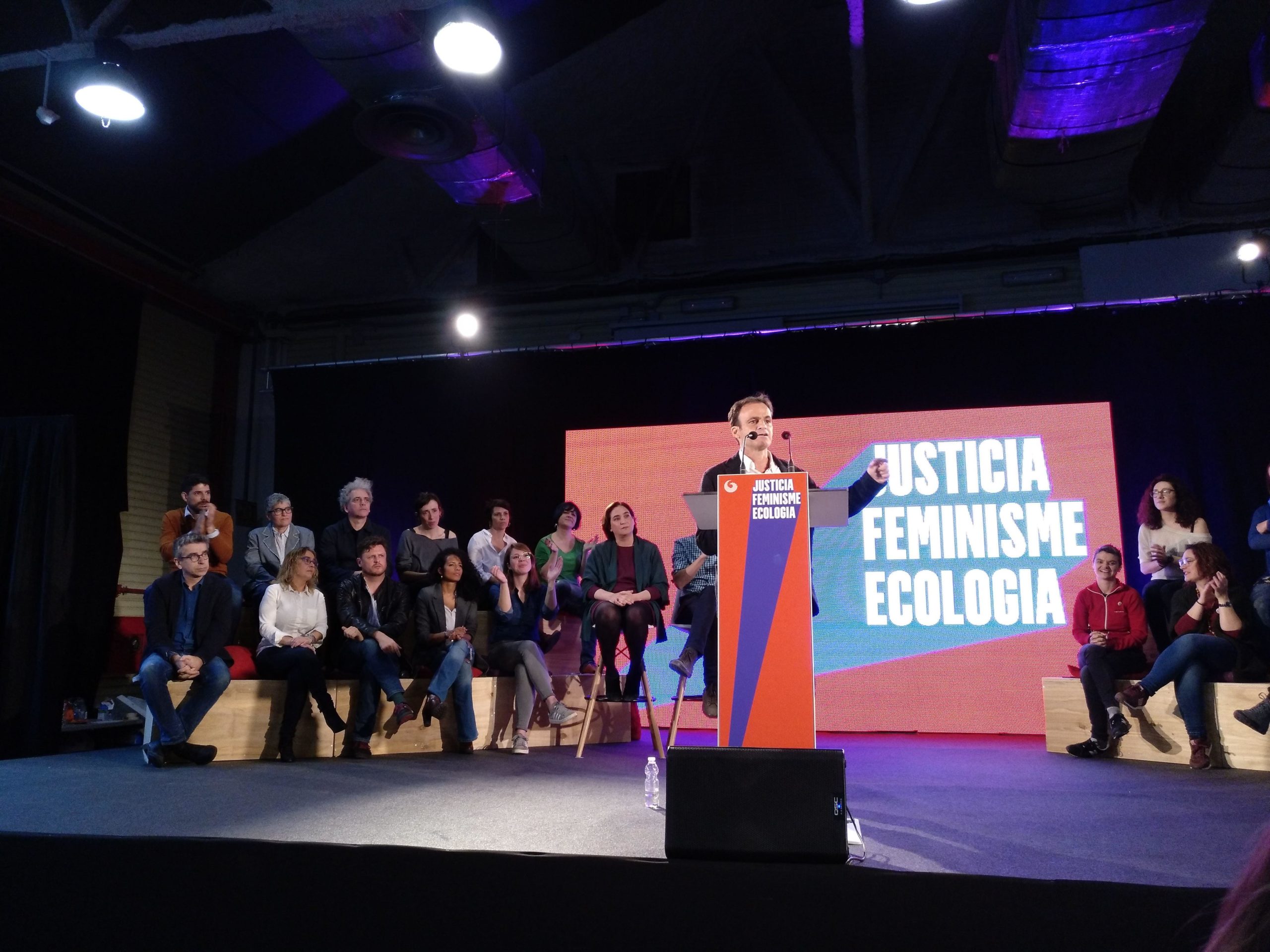 Jaume Asens al míting de BComú a Cotxeres de Sants / Meritxell M. Pauné