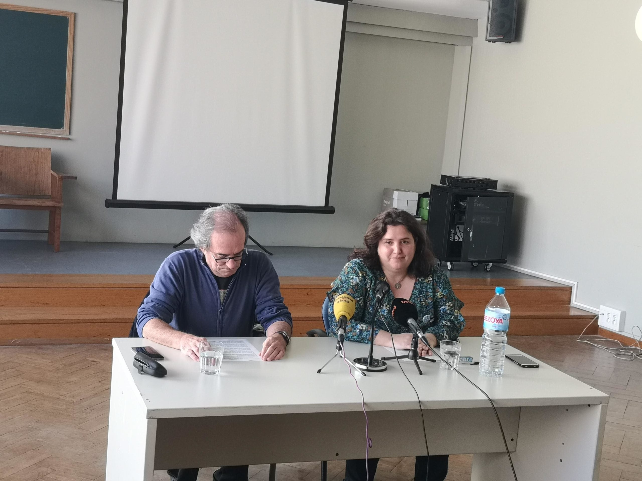 Iñaki García i Ana Romagosa, portaveus de la plataforma Cap Raval Nord Digne / D. C.