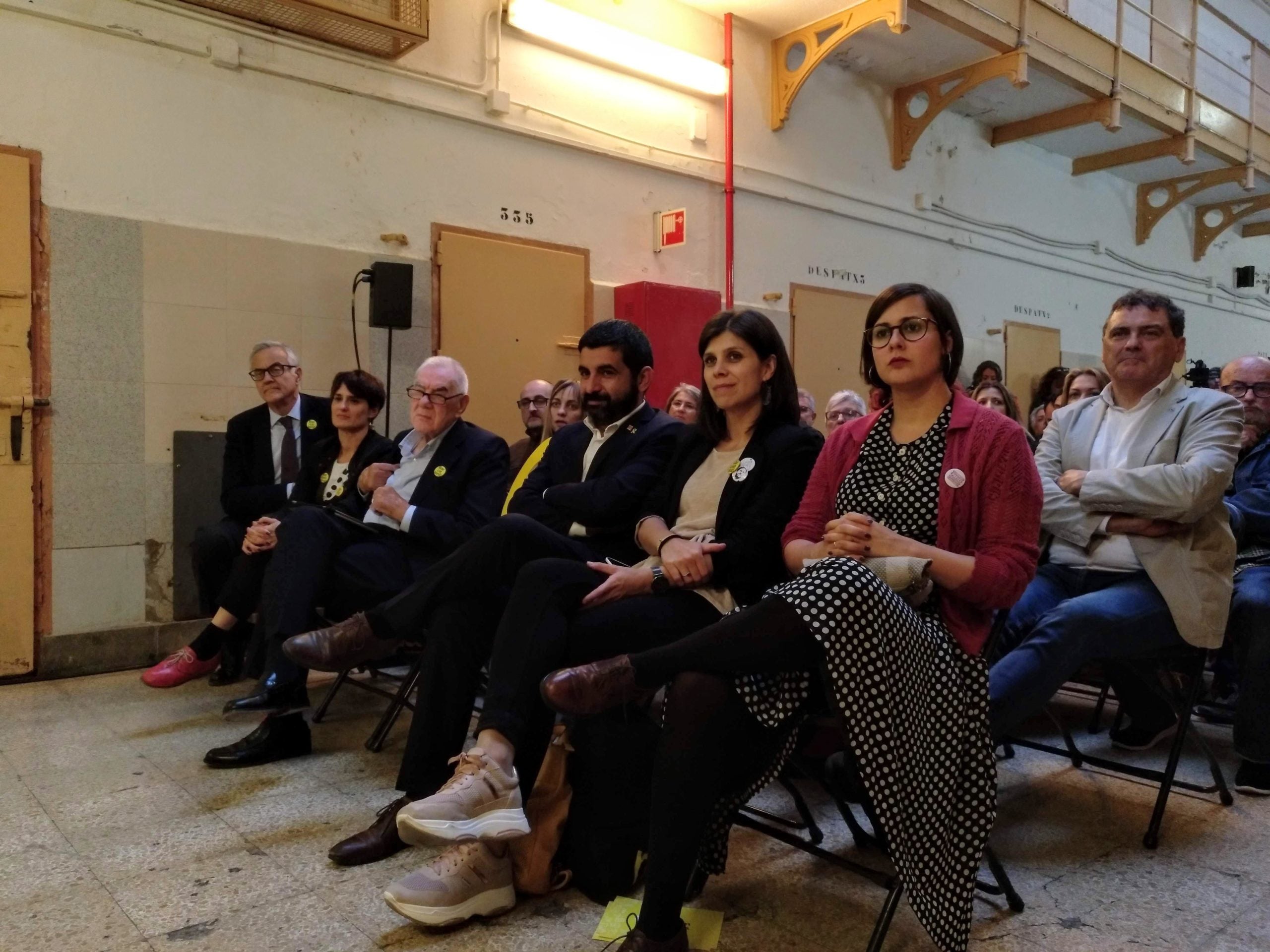 Puig, Baró, Maragall, El Homrani, Vilalta i Díaz, a l'acte d'ERC a la Model / MMP Puig, Baró, Maragall, El Homrani, Vilalta i Díaz, a l'acte d'ERC a la Model / MMP