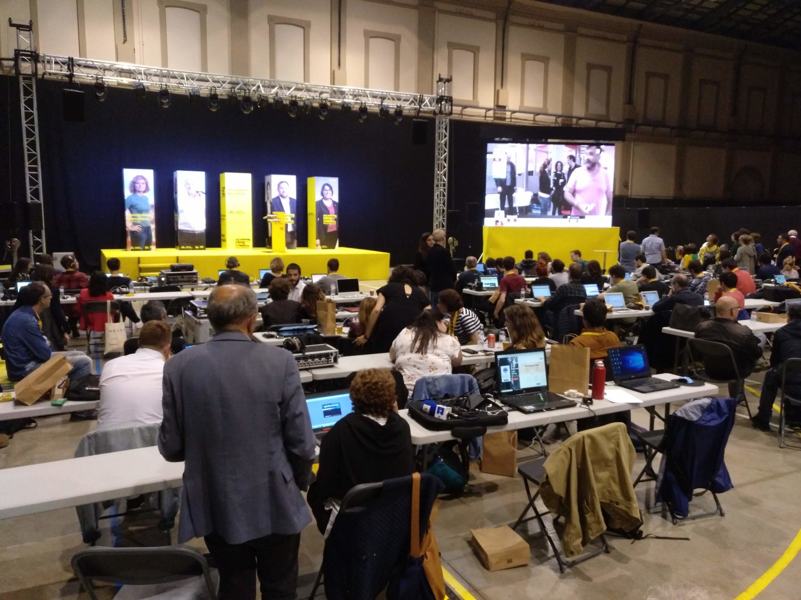 Seu electoral d'ERC a l'estació del Nord / Meritxell M. Pauné Seu electoral d'ERC a l'estació del Nord / Meritxell M. Pauné