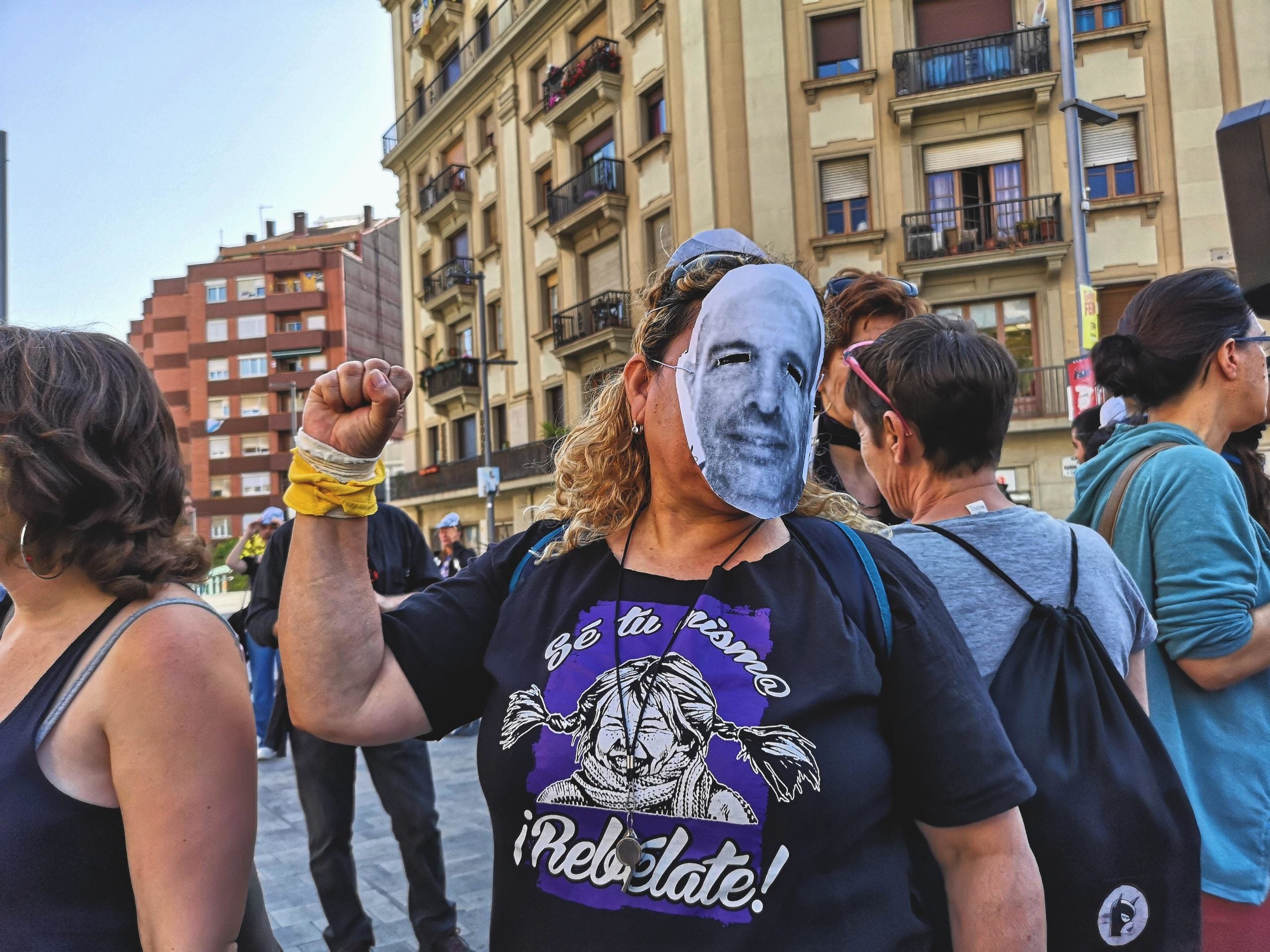 Una veïna mobilitzada contra les accions de Desokupa. / D.C.