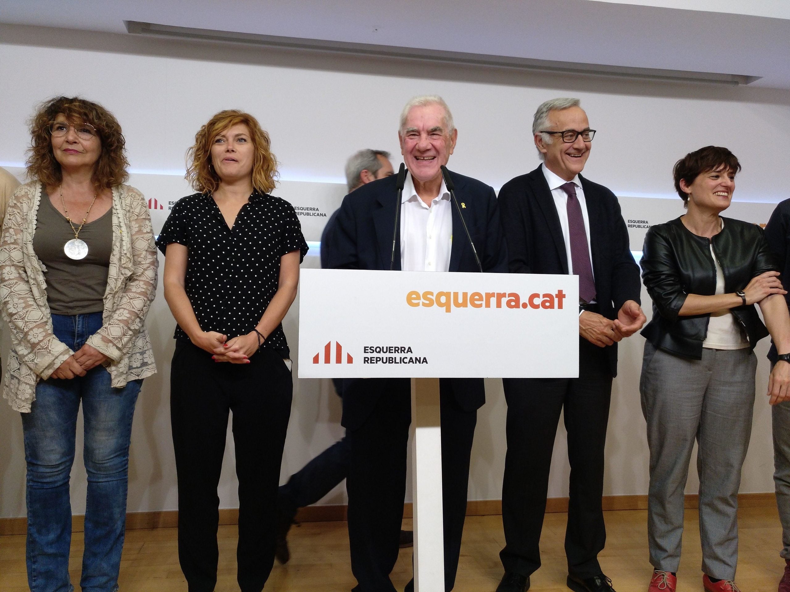 L'equip d'Ernest Maragall ha comparegut amb expressió distesa / MMP