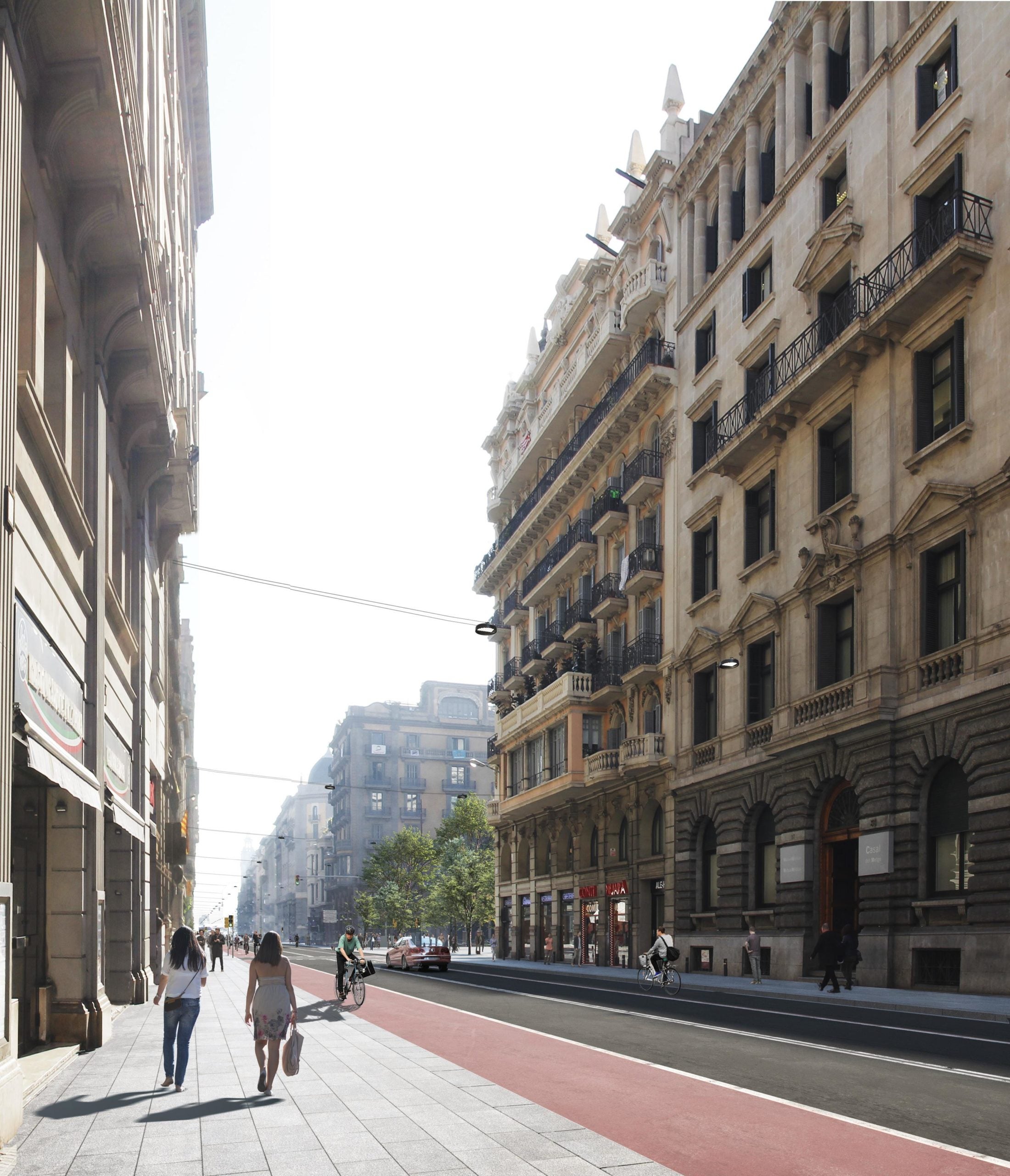 Recreació virtual de la segona proposta de reforma de Via Laietana / Ajuntament de Barcelona