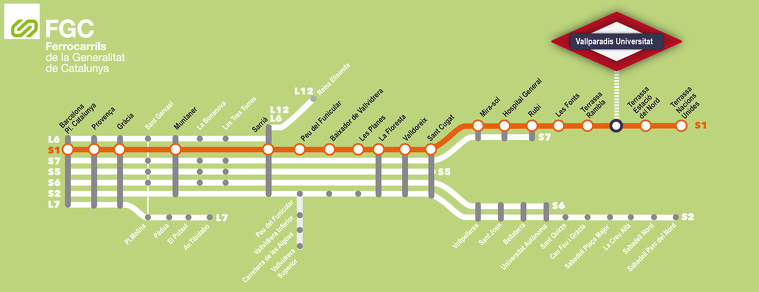 Línia S1 del Metro del Vallès | MÓNTERRASSA Línia S1 del Metro del Vallès | MÓNTERRASSA