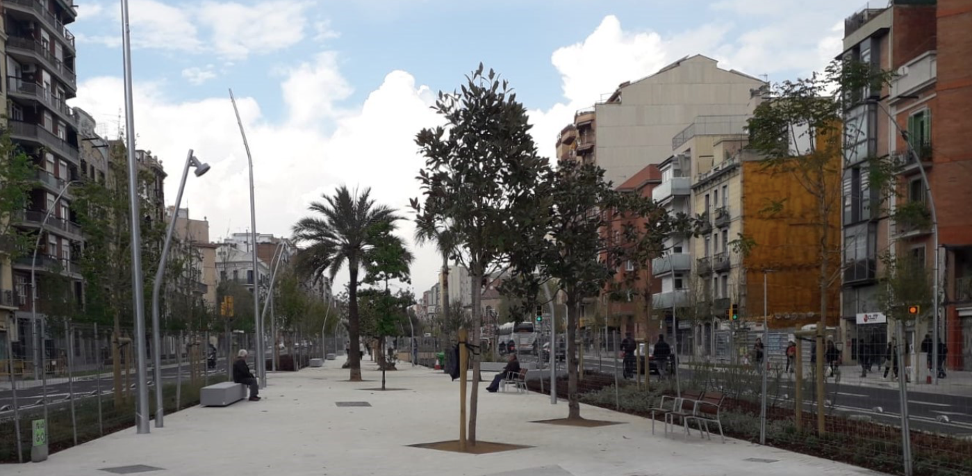 Un tram de la nova Meridiana entre la plaça de les Glòries i el carrer Mallorca / Ajuntament de Barcelona