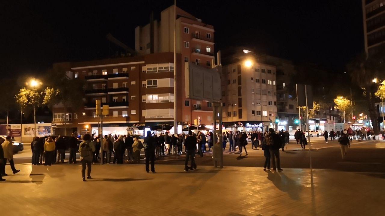 El tall de trànsit de la Meridiana, en l'11è dia de protestes per la sentència de l'1-O / Anonymous Catalonia