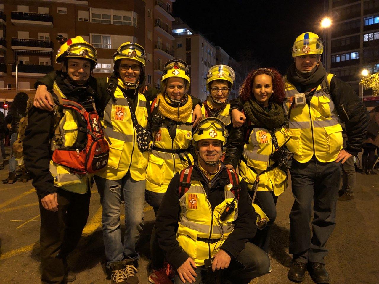 Un grup de Sanitaris per la República la tall de la Meridiana / Meridiana Resisteix 