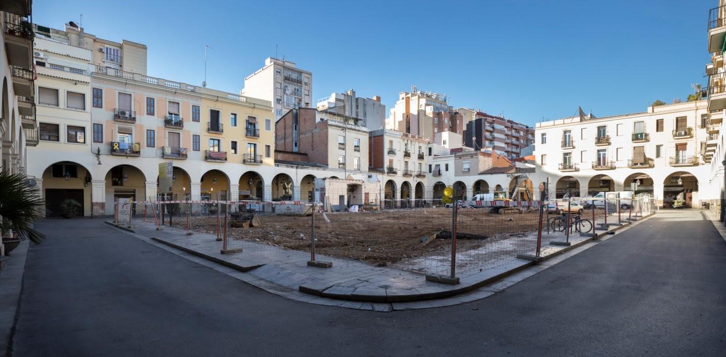 La plaça Mercadal sense el mercat de Sant Andreu / Ajuntament de Barcelona