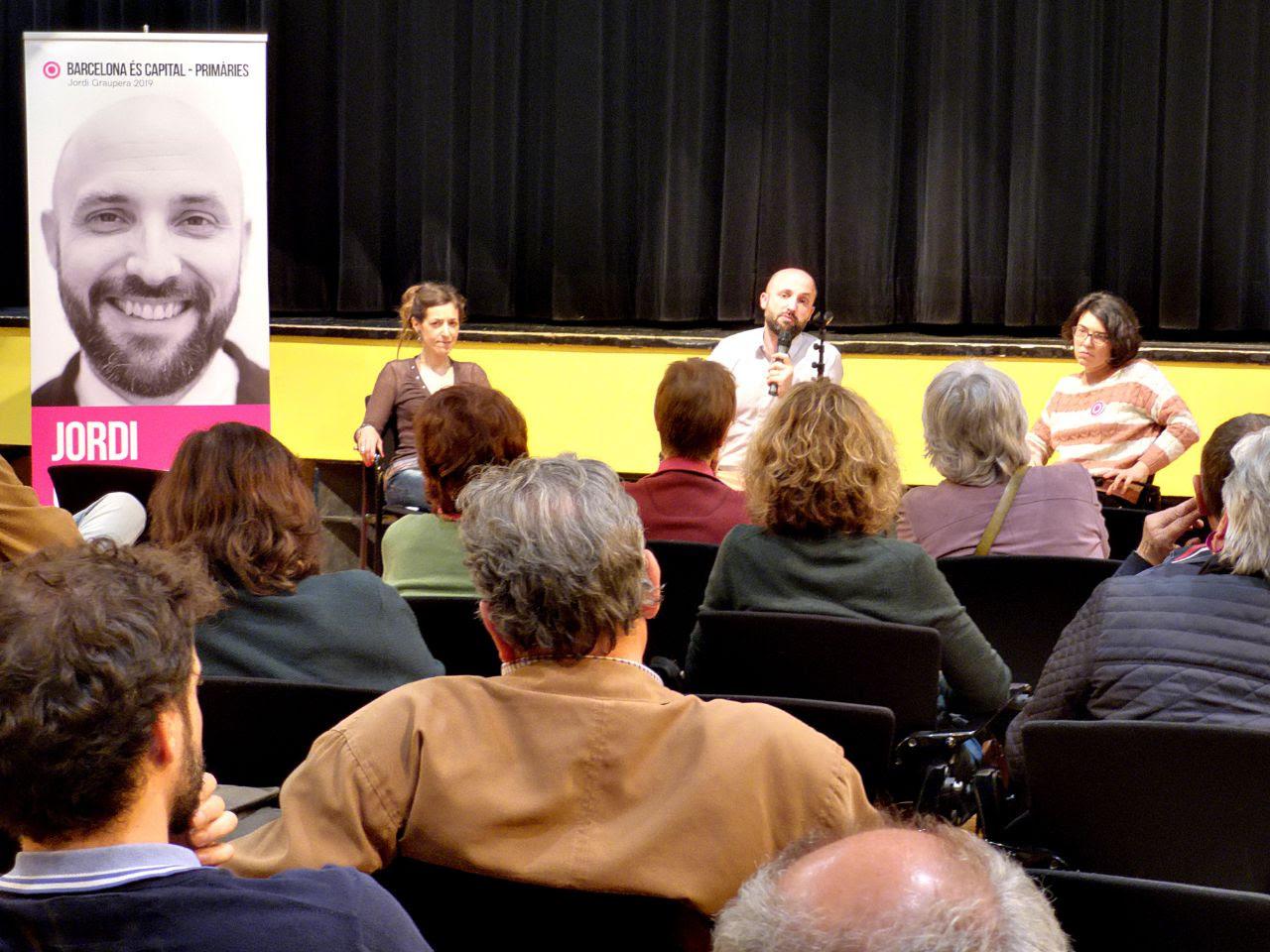 El candidat a l'alcaldia Jordi Graupera a l'acte sobre cultura. | Barcelona és capital-Primàries