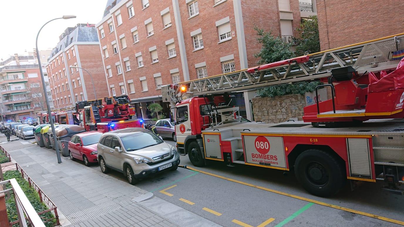 Dotacions de bombers aquest matí a Bertrand i Serra, imatge del 19-2-2019. | Cedida