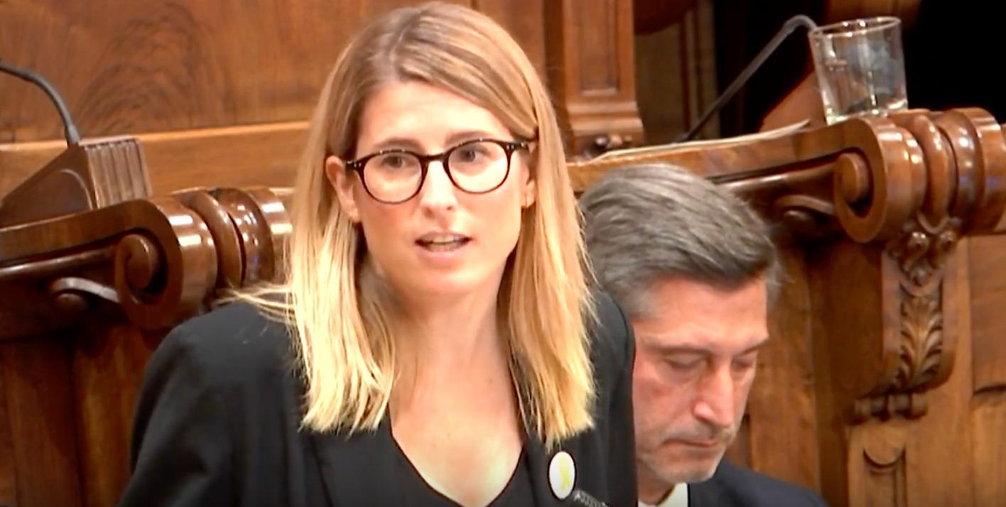 Elsa Artadi defensant al ple l'aplicació d'una 'tarifa plana fiscal' / JxCat