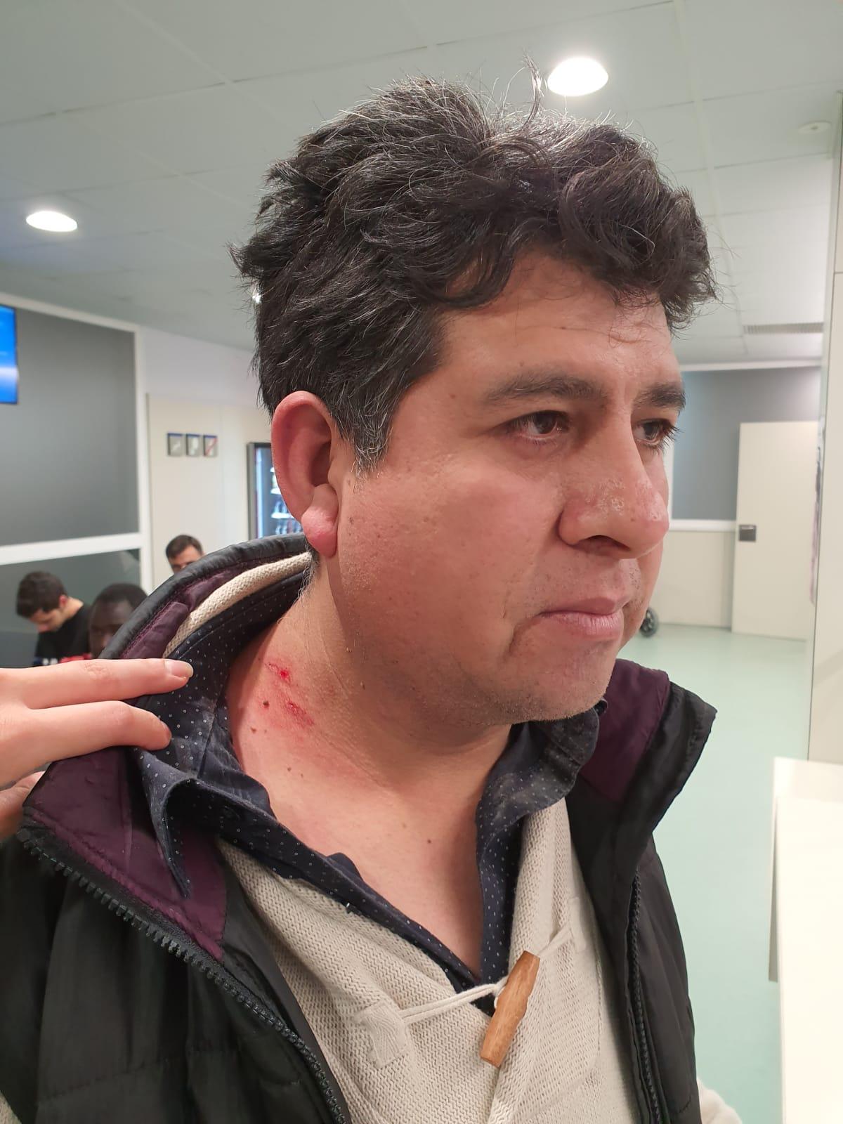 Un dels activistes ferits, Remy Crespo / Cedida Un dels activistes ferits, Remy Crespo / Cedida
