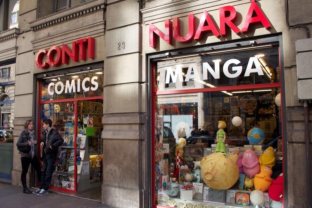 Aparador de la botiga Continuarà Còmics / Cedida