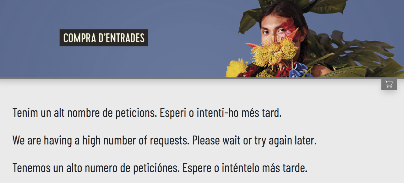 La web del festival Grec, col·lapsada en el primer dia d'entrades a la venda