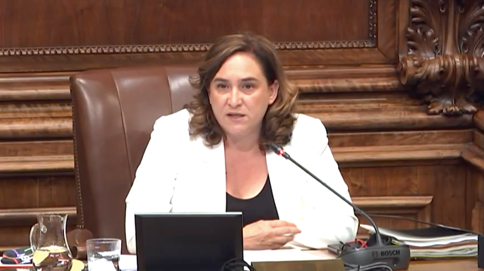 Ada Colau al ple de juny, durant el debat sobre l'estat de la ciutat / Ajuntament de Barcelona