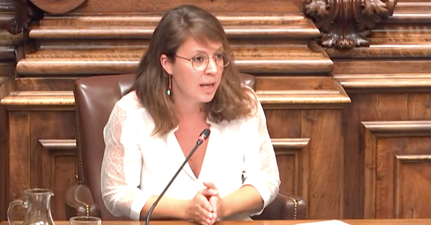 Janet Sanz defensant el 'no' municipal a l'Hermitage / Ajuntament de Barcelona