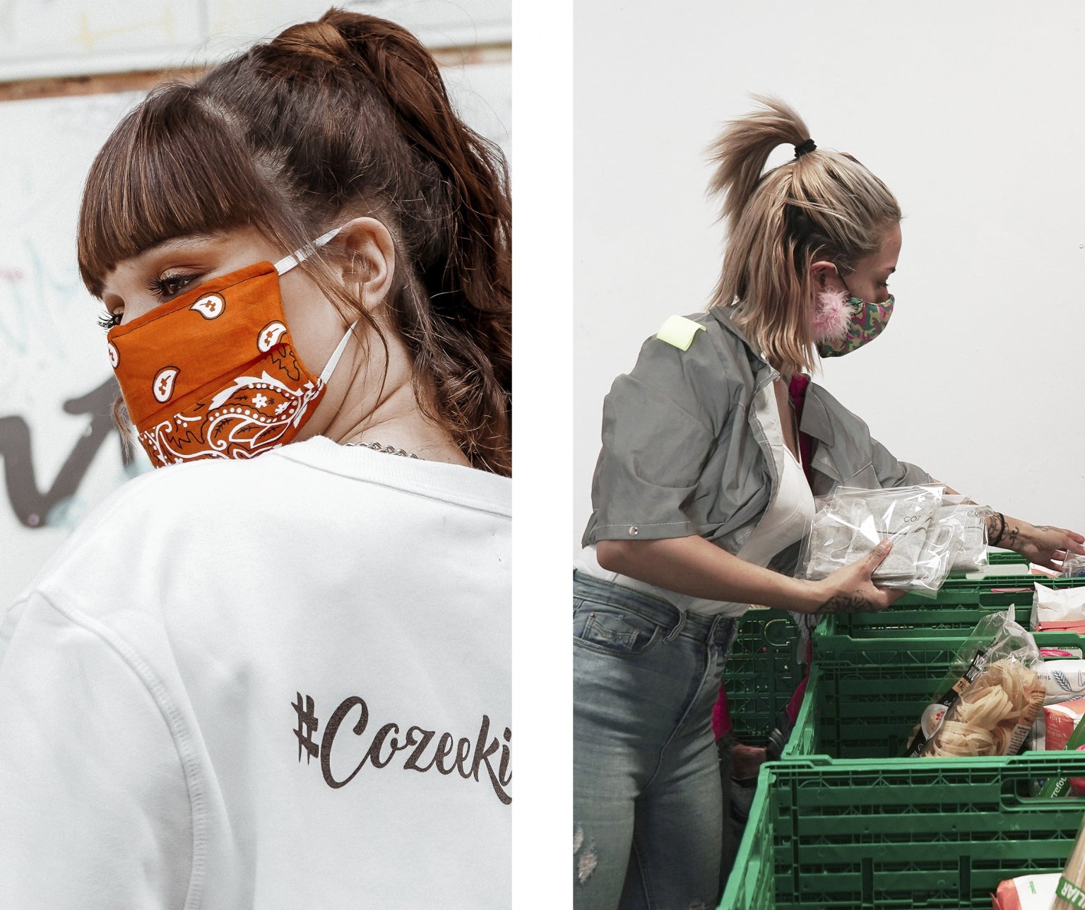 Fotos per al reportatge sobre mascaretes solidàries per la Fundació 