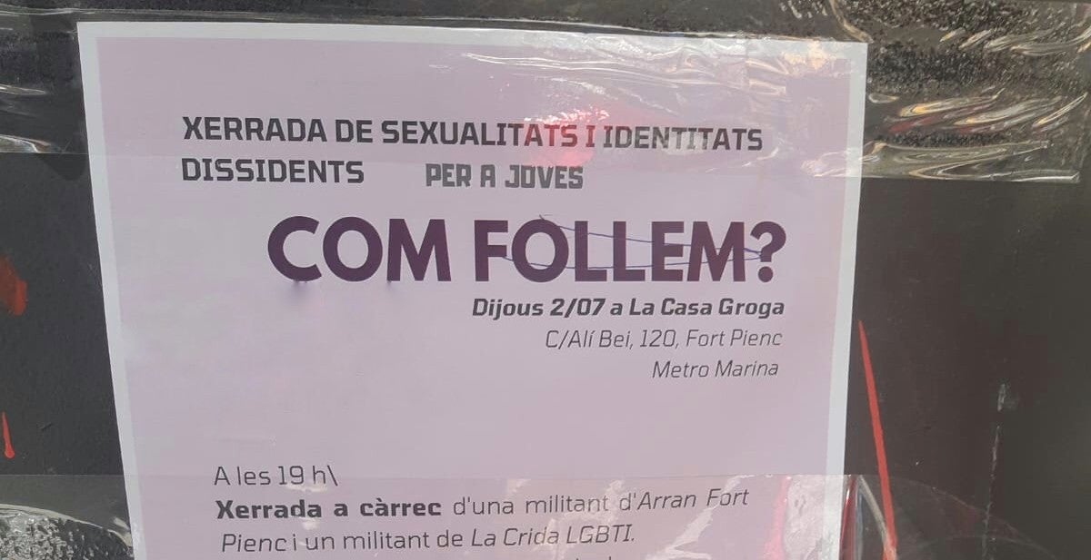 Cartell de la jornada 'Com follem?' criticada pel PP / Twitter