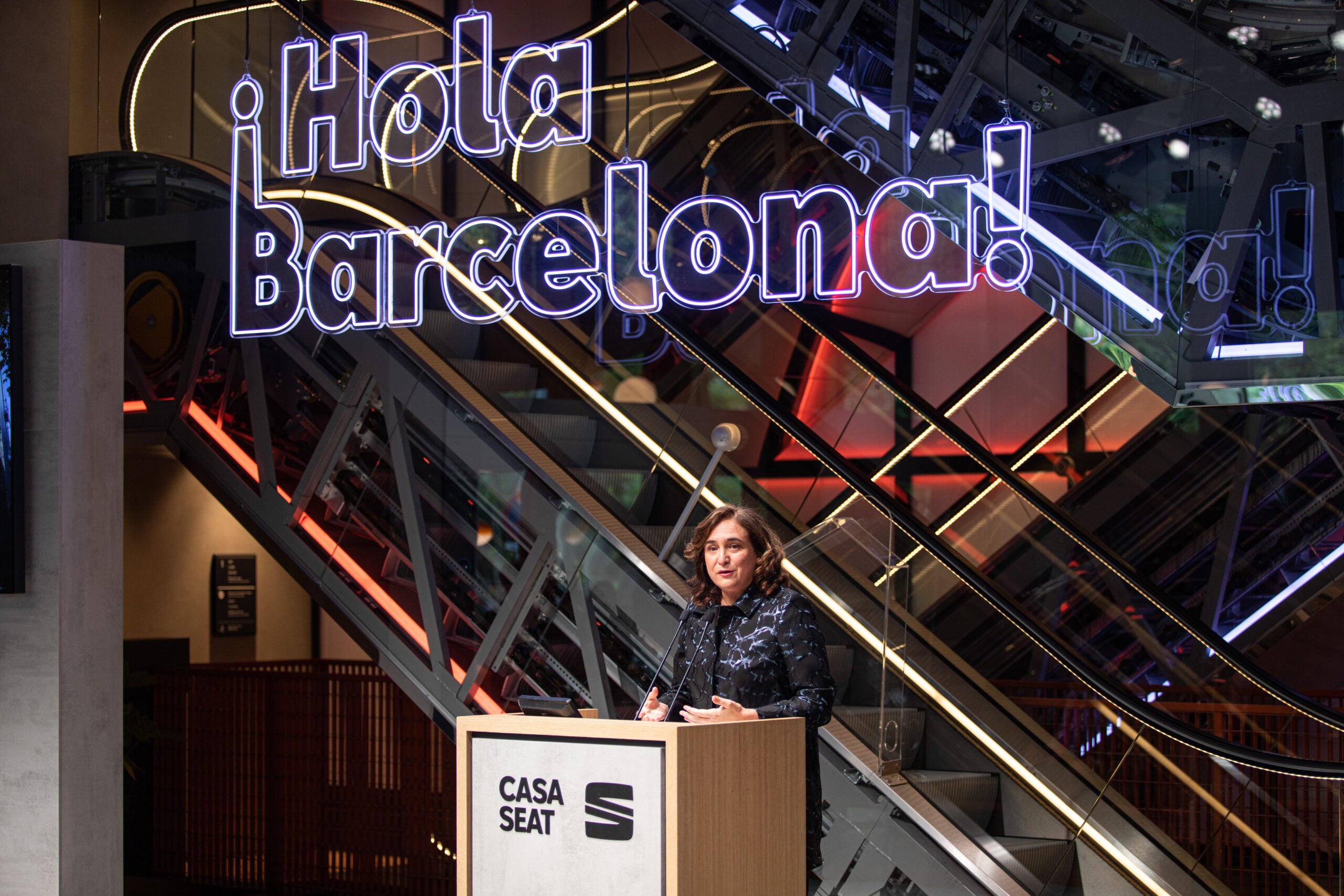 Ada Colau en la presentació de la Casa Seat / Europa Press