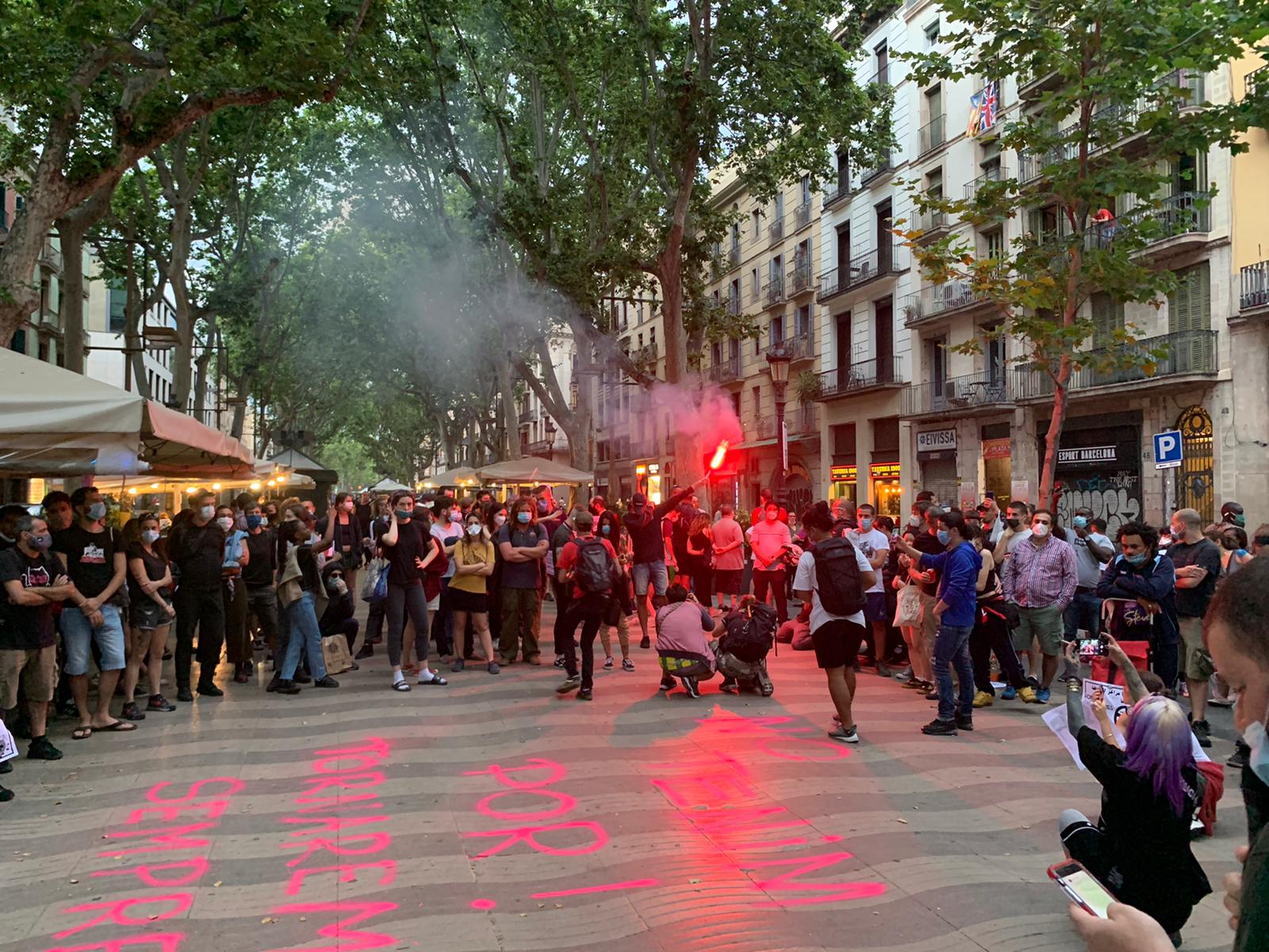 Manifestació 'La vida abans que el capital' al Raval, aquest dimarts 2 de juny / S.B.