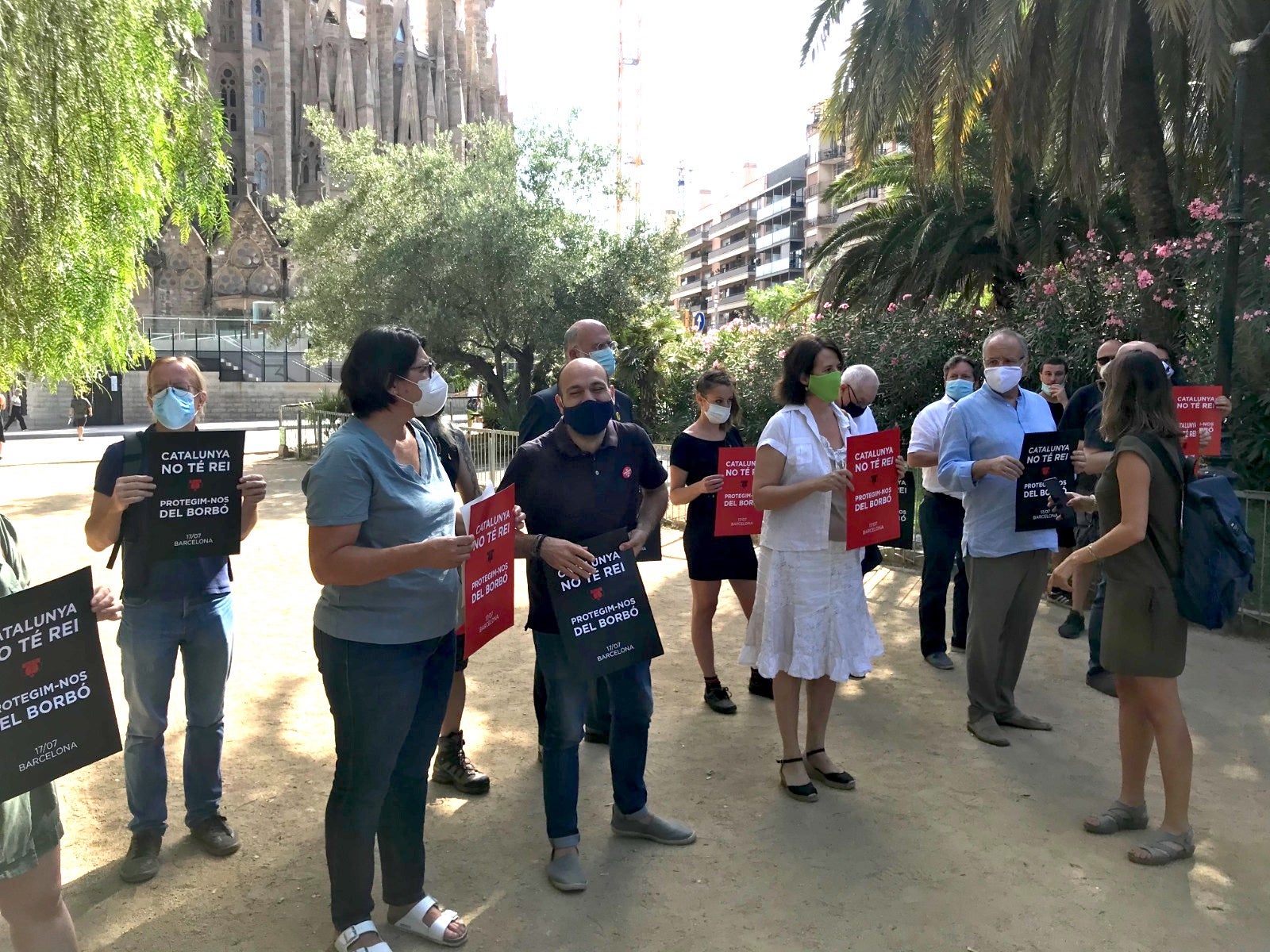 Presentació de la protesta contra la visita dels reis espanyols el 17 de juliol / Q.S.