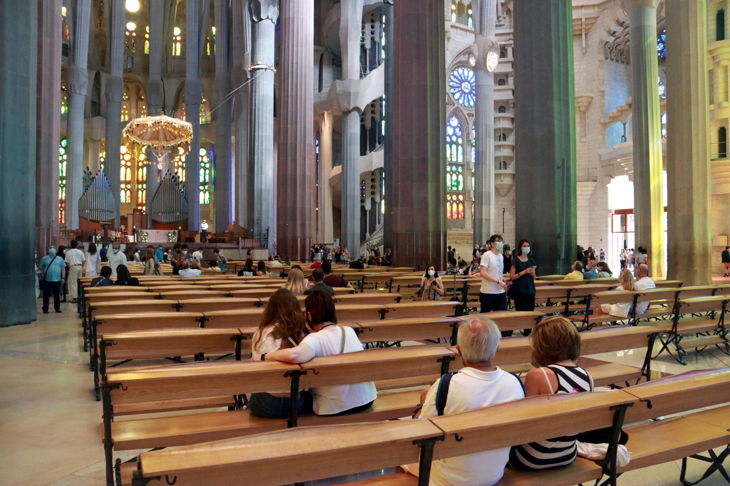 Primers visitants a la Sagrada Família després del confinament / ACN