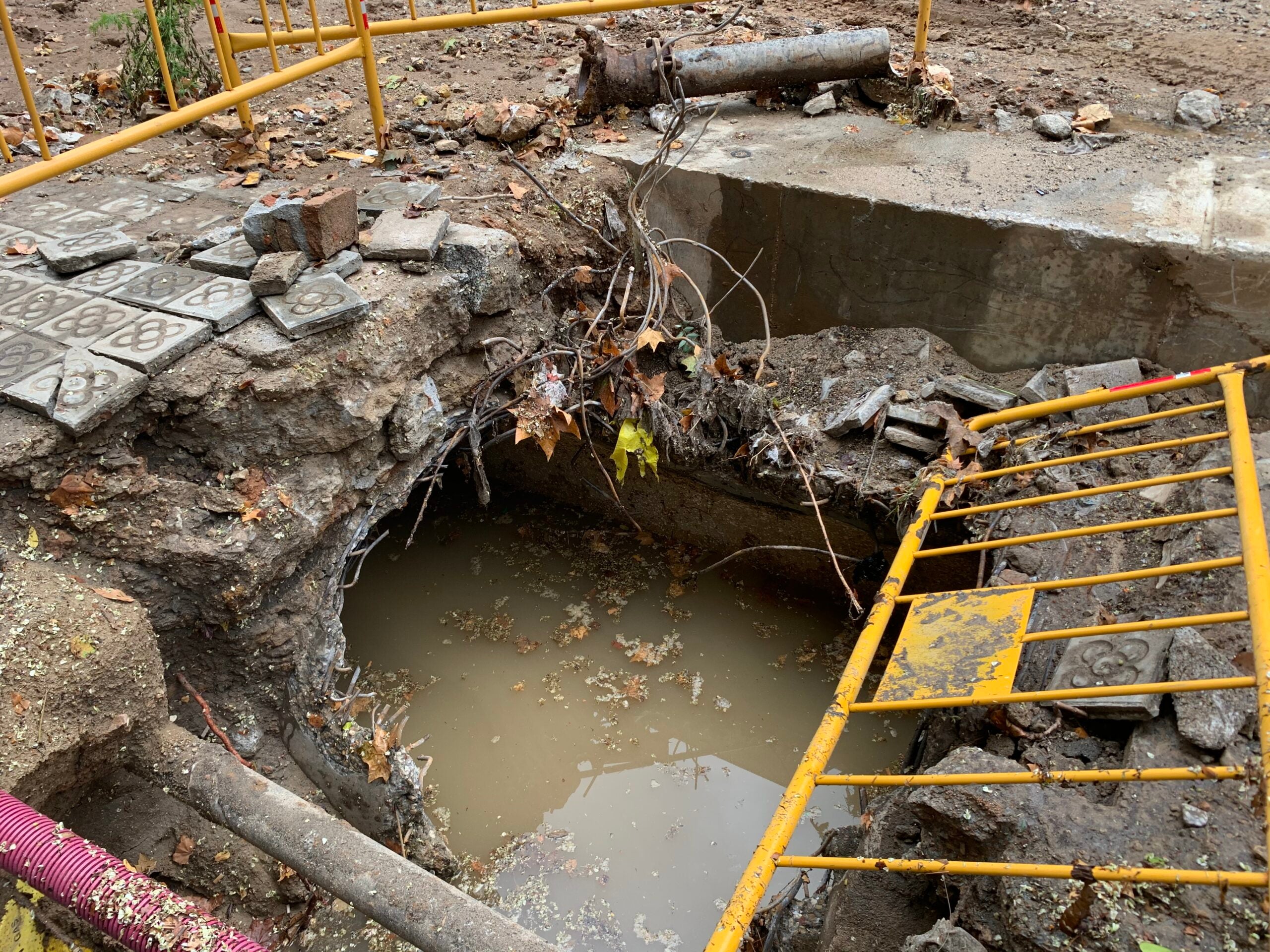 Obres del col·lector del Poble-Sec, inundades aquest dijous 16 de juliol / SB