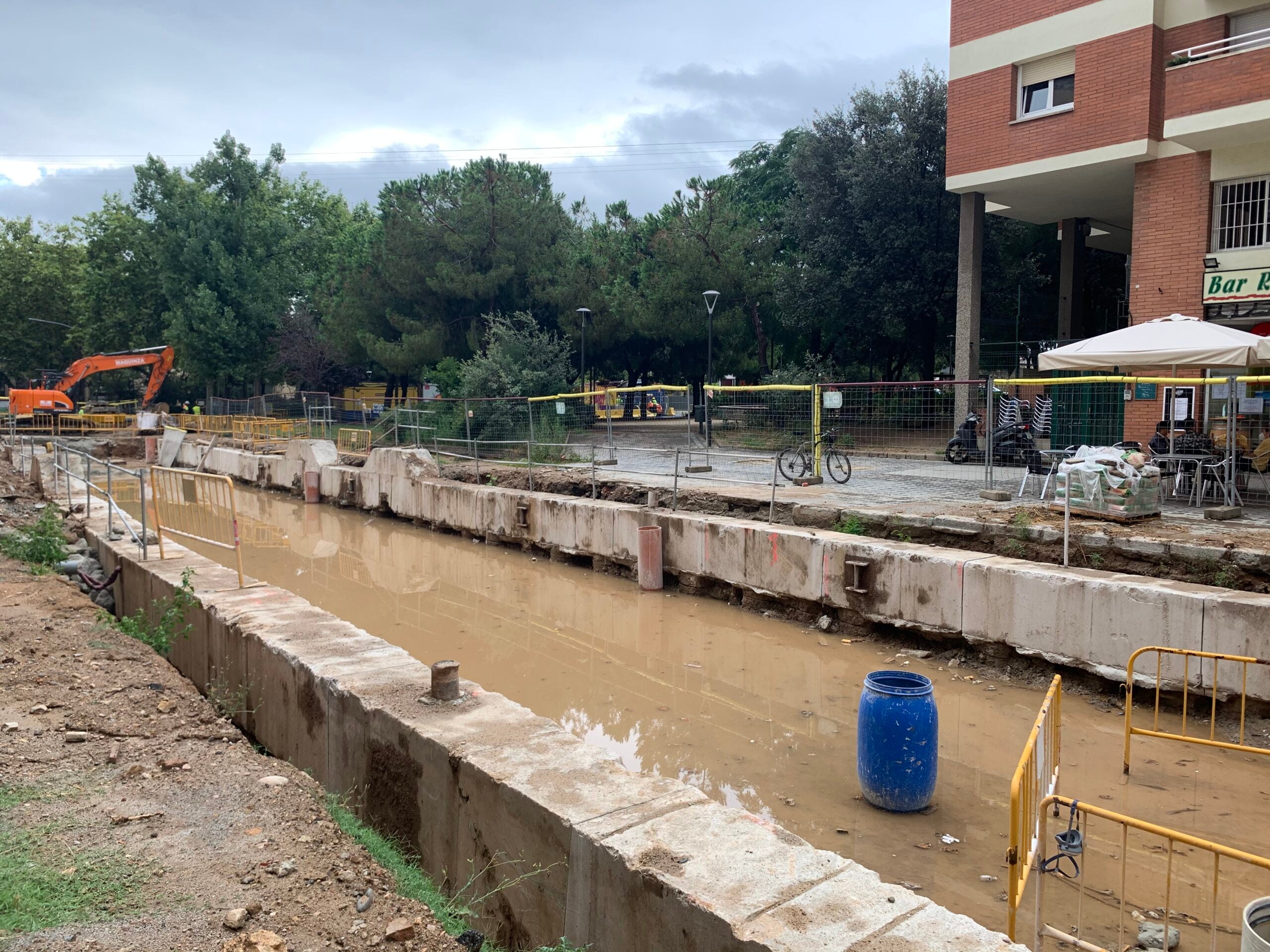 Obres del col·lector del Poble-Sec, inundades aquest dijous 16 de juliol / SB