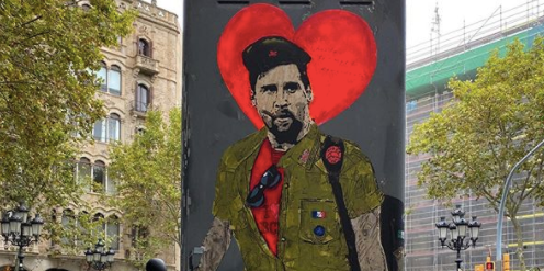 Messi retratat a Barcelona com un Che Guevara de camí a Manchester / Tvboy 