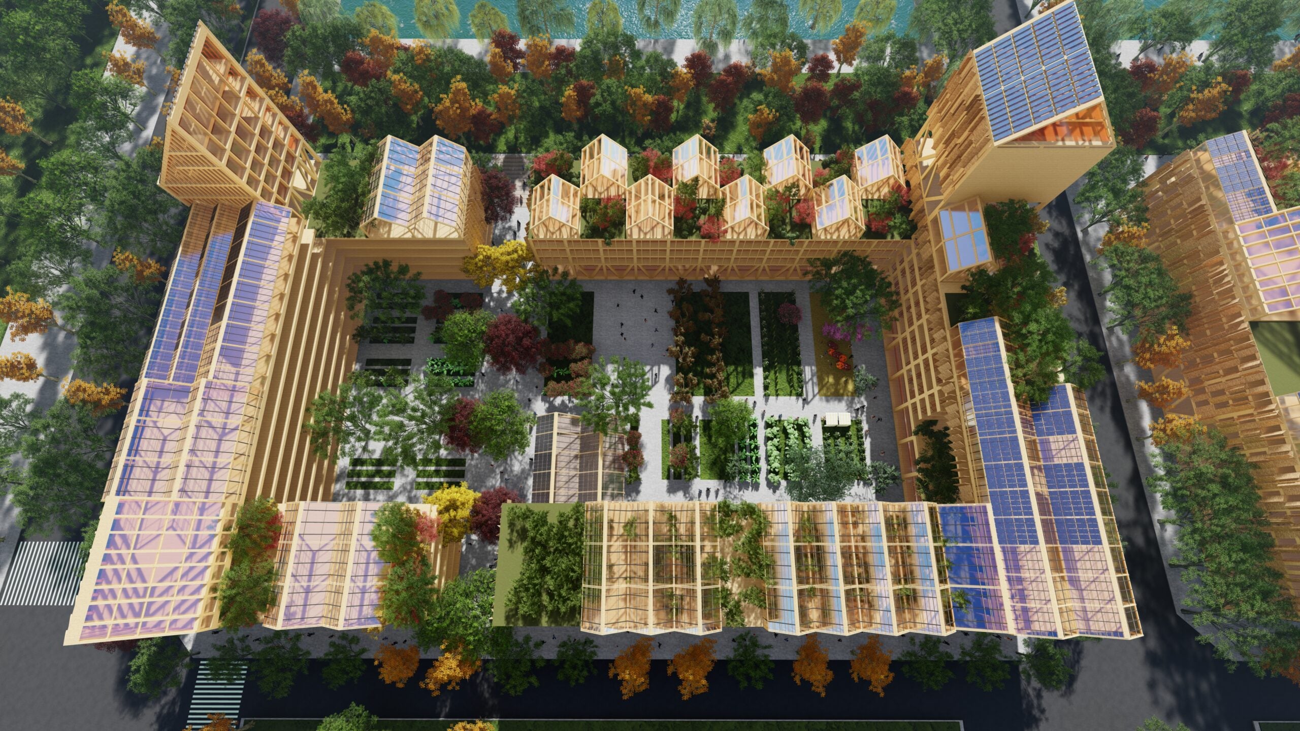 Recreació virtual de la 'Ciutat autosuficient' de Xiong'an / Guallart Architects