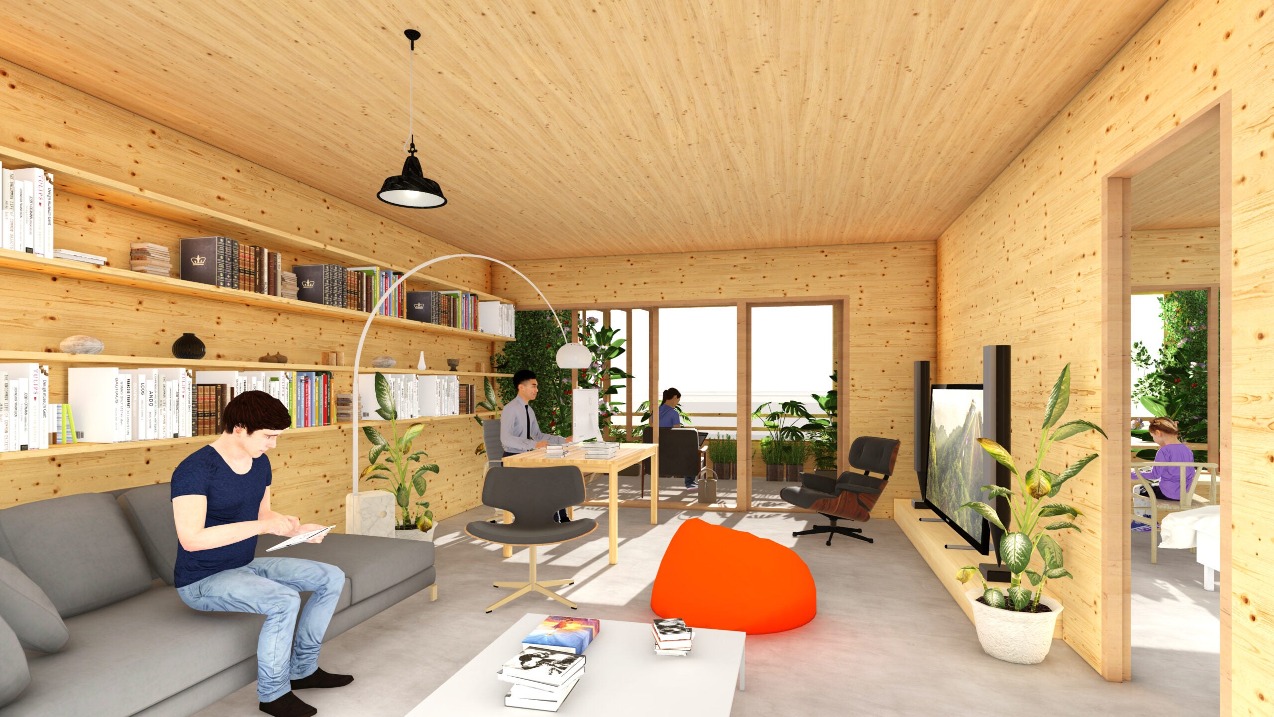 Recreació virtual d'un pis a la 'Ciutat autosuficient' de Xiong'an / Guallart Architects