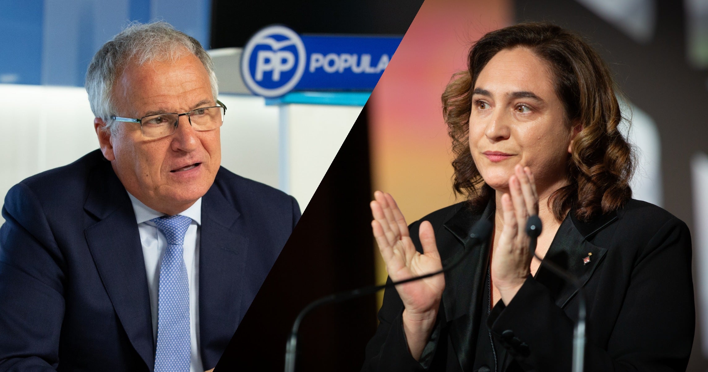 Imatges d'argiu de Josep Bou i Ada Colau / Europa Press 
