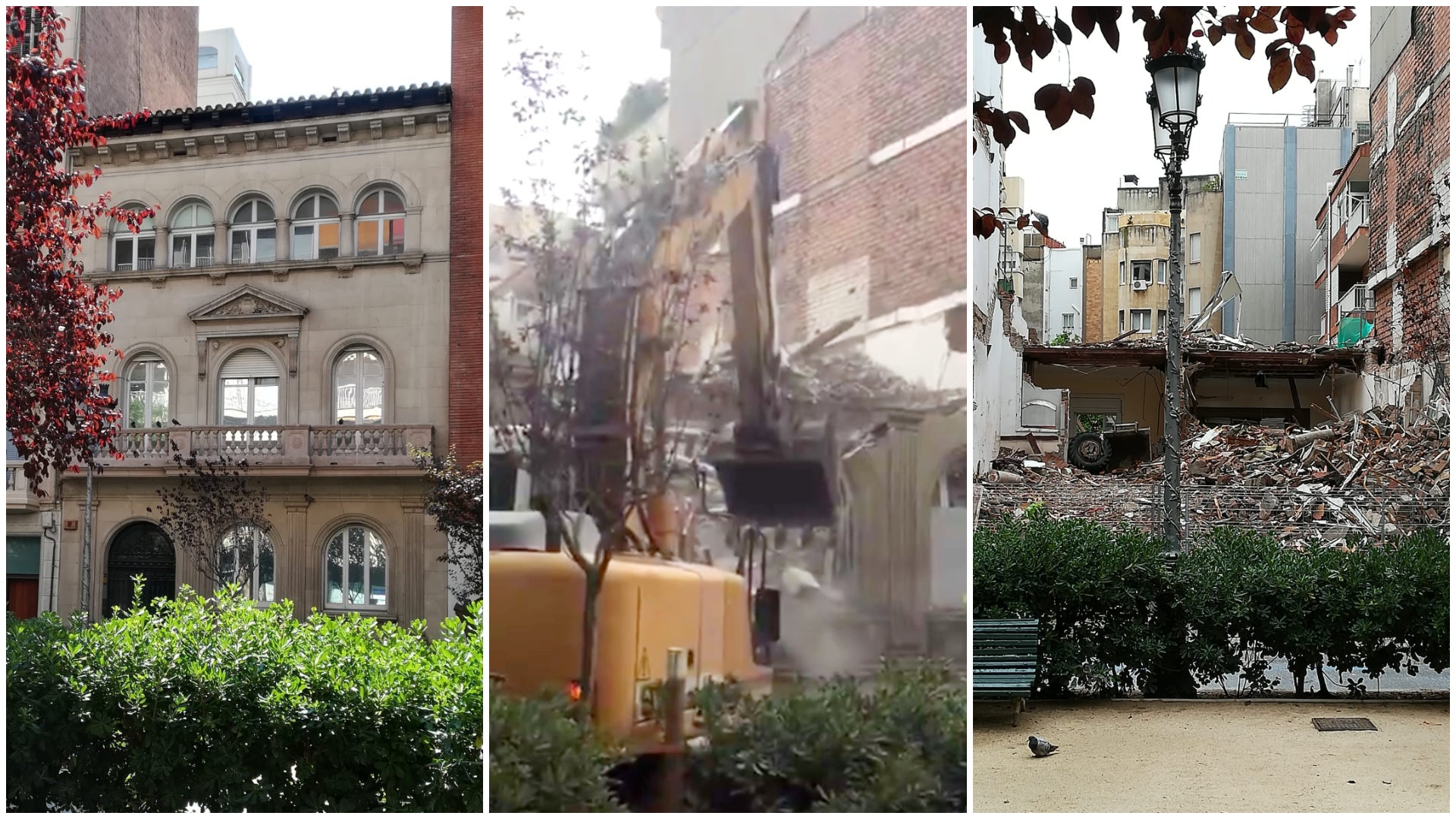 La Casa Jové de la plaça Adrià, enderrocada / Twitter